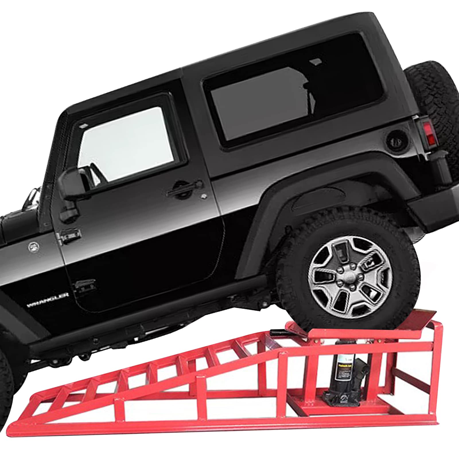 Wuyule 2PCS Heavy Duty Car Ramps - 10,000lbs Capacity Hydraulic Vehicle Lift for Car & Truck Repair | Perfect for DIY Auto Maintenance, Oil Changes & Tire Rotation