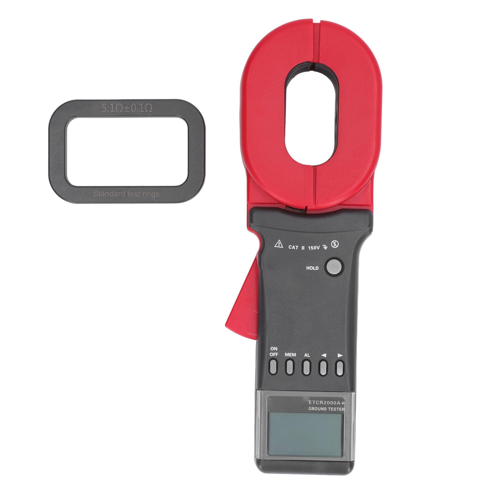ETCR2000+ Digital Ground Resistance Tester - 0.01Ω to 1200Ω Range Clamp Meter for Electrical Safety Testing | Perfect for Industrial Maintenance, Solar Panel Systems & Home Electrical Inspections