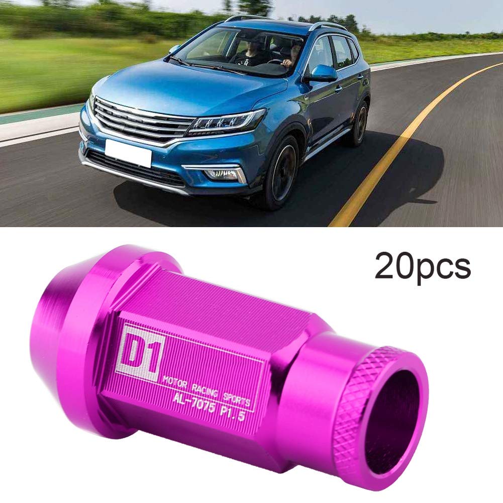 High-Performance M12x1.5 Racing Wheel Lug Nuts - Aluminum Alloy Black/Purple/Gold Car Tire Screws for Sports Cars & Tuner Vehicles - Perfect for Track Racing, Auto Shows & Performance Upgrades