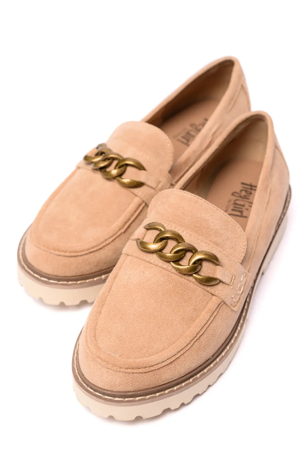 Camel Faux Suede Loafers for Women - Comfortable Slip-On Shoes for Casual Outfits & Office Wear