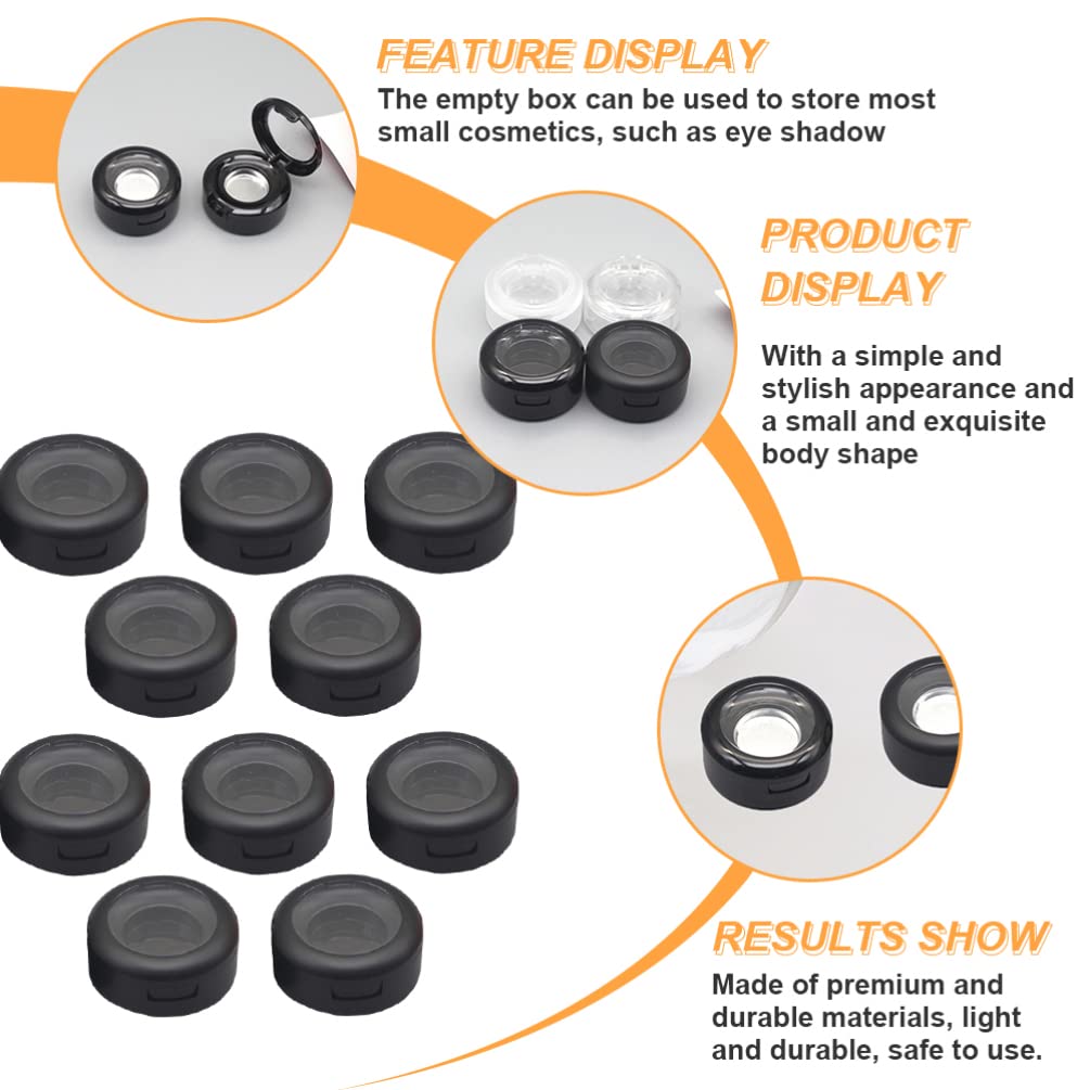 Minkissy 10pcs Empty Eyeshadow Jars - Travel Makeup Organizers for Cosmetics