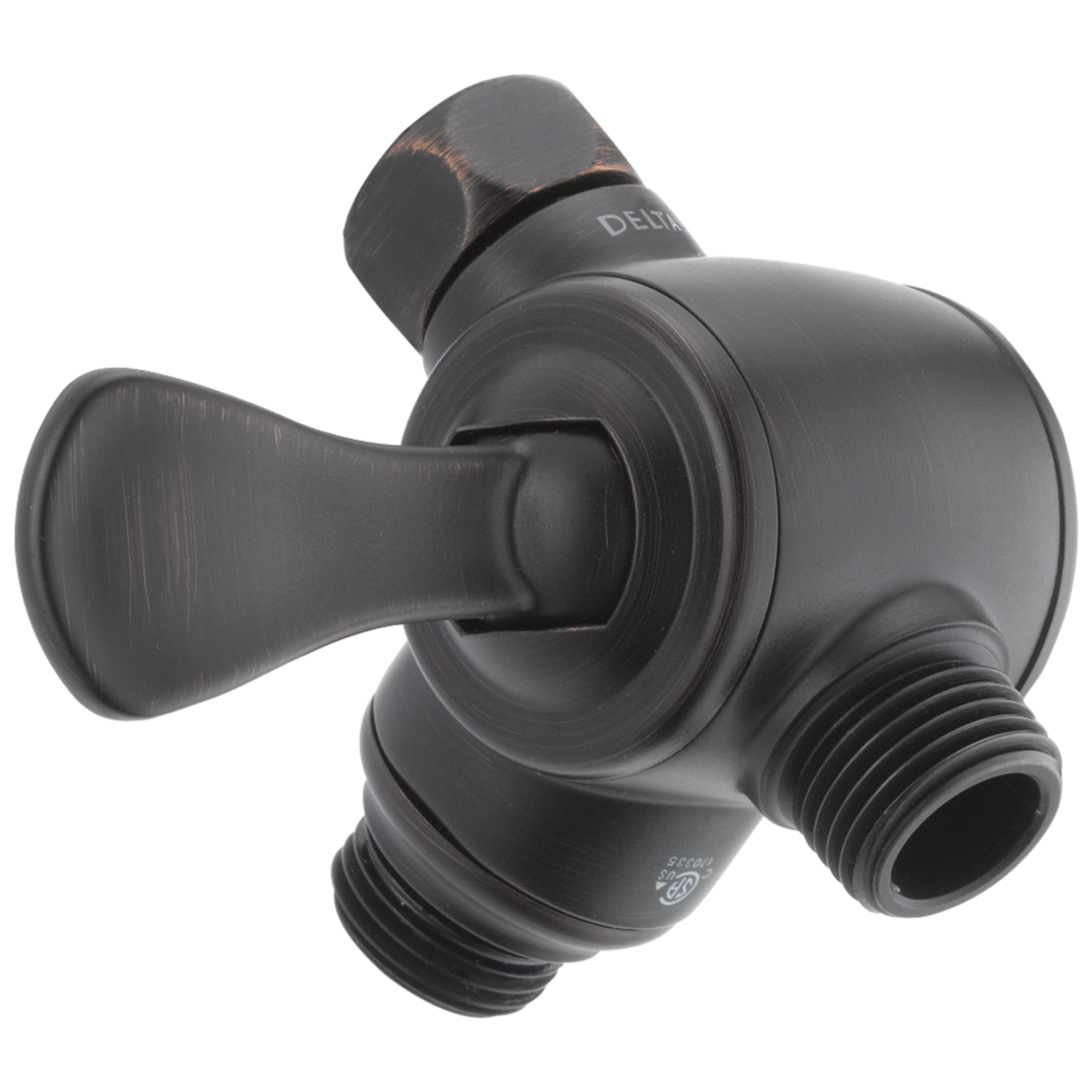 Delta Venetian Bronze 3-Way Shower Arm Diverter with Hand Shower Holder - U4929 RB PK - Perfect for Bathroom Renovation & Multi-Function Shower System Installation