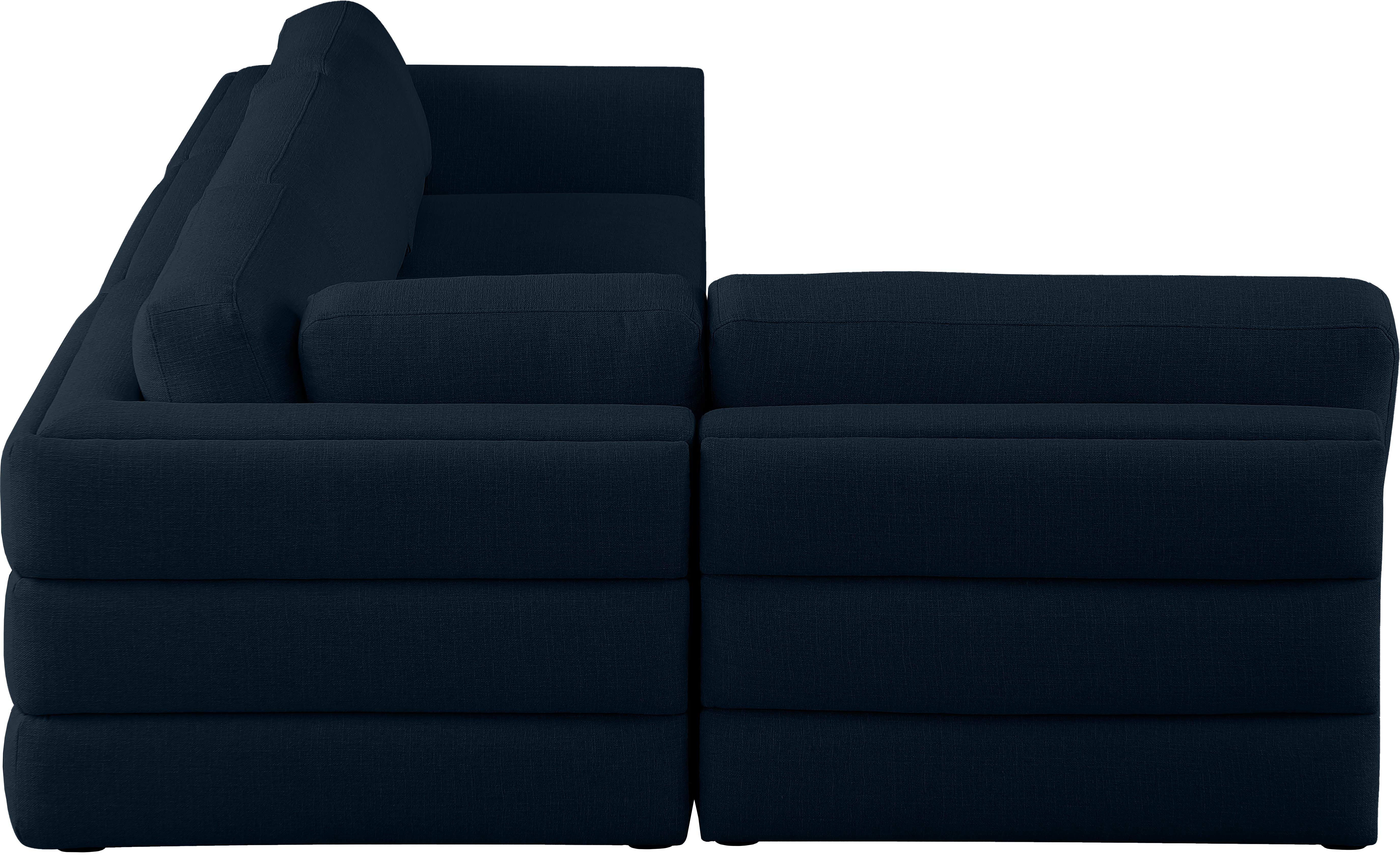 Beckham Durable Linen Textured Fabric Modular Sectional Sofa - Modern Living Room Furniture for Home Theater & Family Gatherings