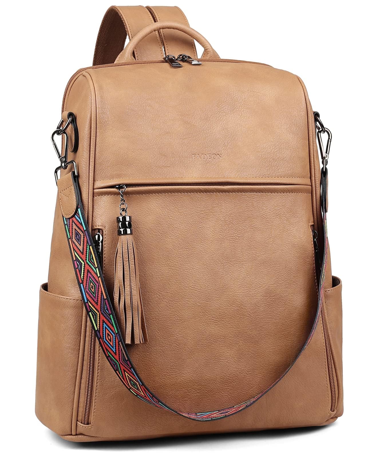 FADEON Women's Leather Laptop Backpack 15.6