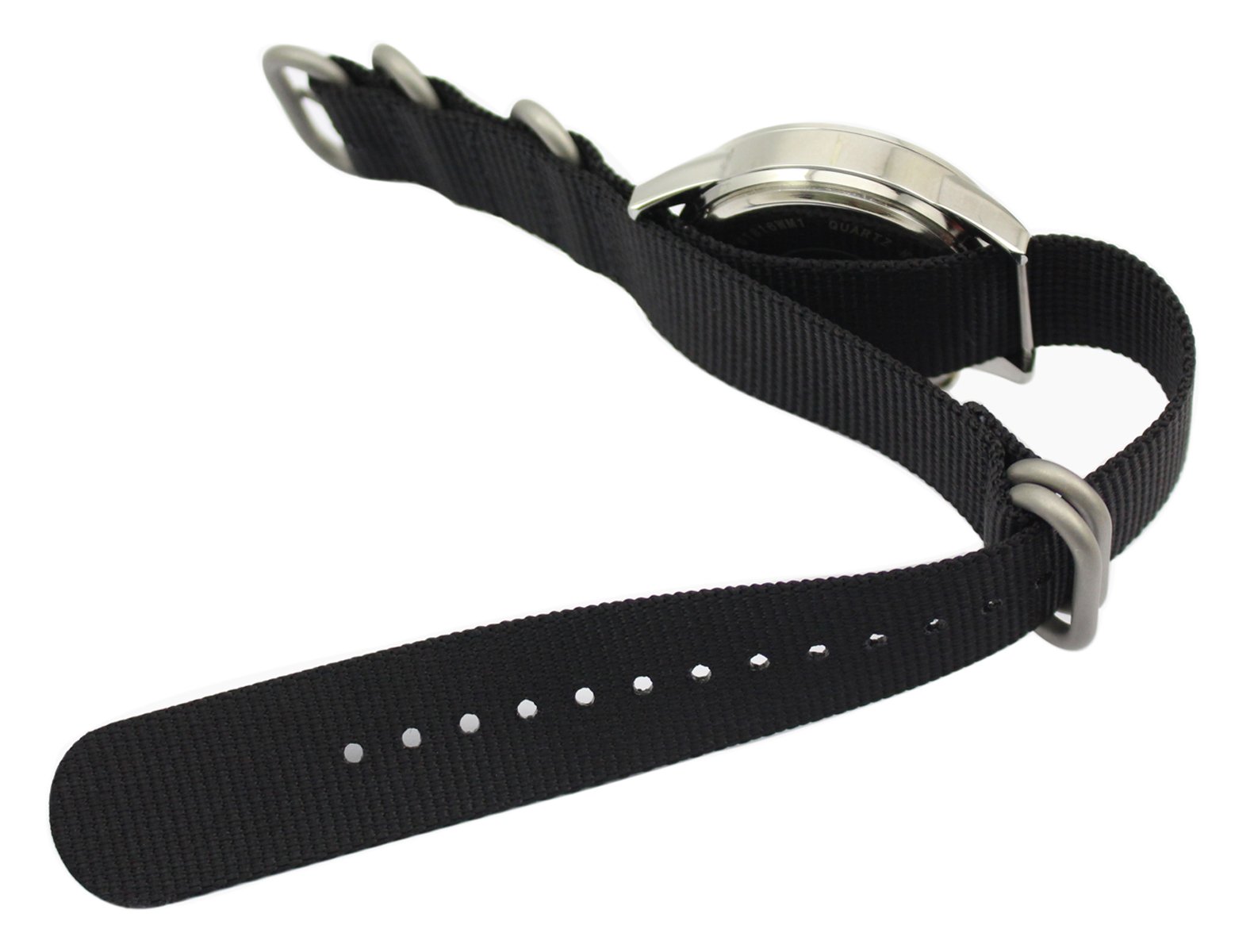 ArtStyle Premium 1.5mm Thickness Nylon Watch Band with Heavy Duty Brushed Buckle - Durable Replacement Strap for Smartwatches, Fitness Trackers & Everyday Wear