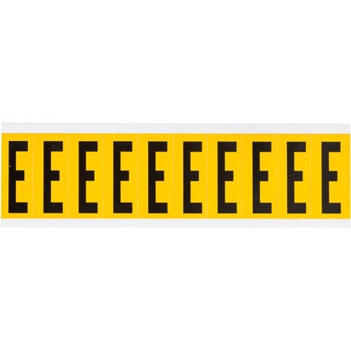 Brady 1534-E 15354 15 Series Indoor/Outdoor Number & Letter Signage - 50 Pack Cards for Warehouse, Office & Facility Labeling