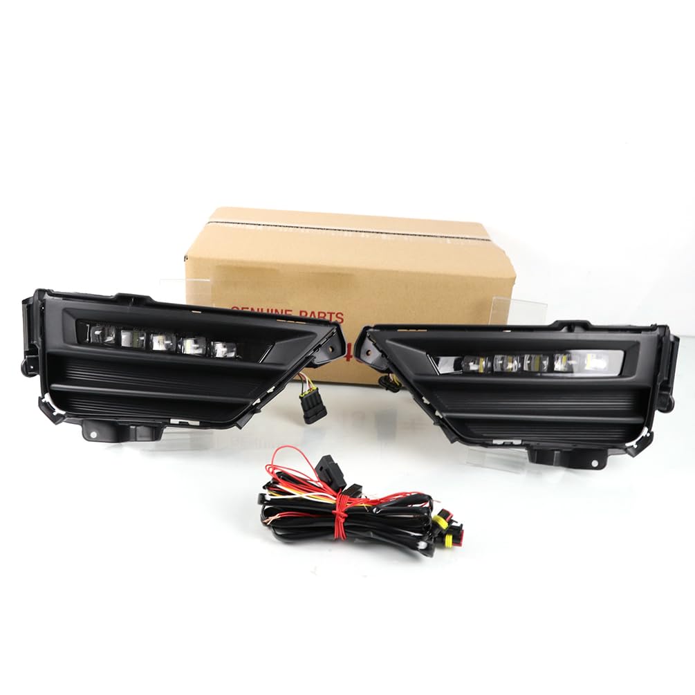 High Brightness Yellow LED Fog Lights with Turn Signal & DRL - Waterproof Daytime Running Lights for 2020-2021 Honda CR-V (CRV) - Perfect for Night Driving & Enhanced Road Visibility