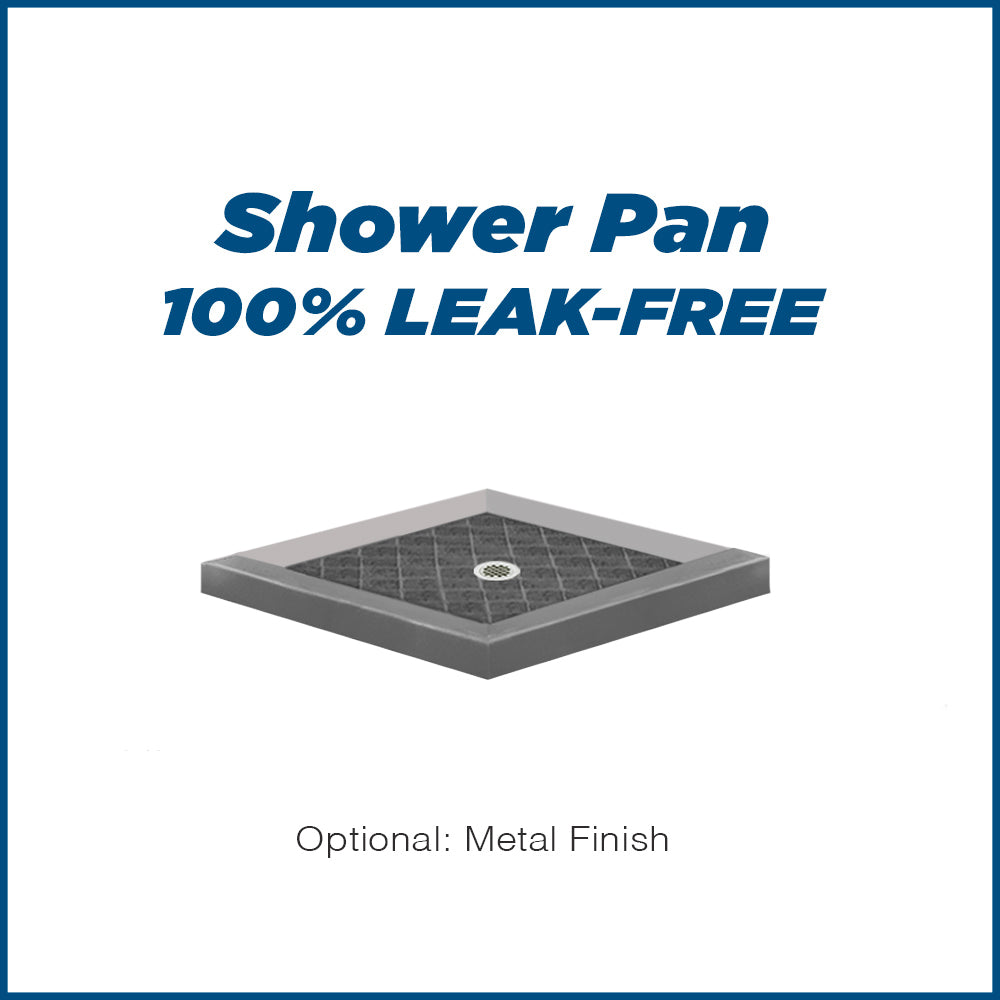 Corner Wet Cement Sistine Stone & Diamond Stone Accent - DIY Shower Remodel Kit for Bathroom Renovation | Waterproof Tile Trim for Shower Walls, Floors, and Bathtub Surrounds