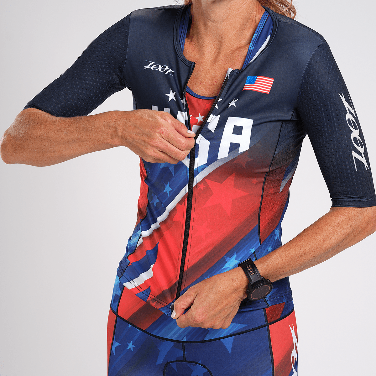 Women's Limited Edition Tri Aero Cycling Jersey - High Performance Bike Shirt for Women - USA | Perfect for Triathlons, Road Biking & Training