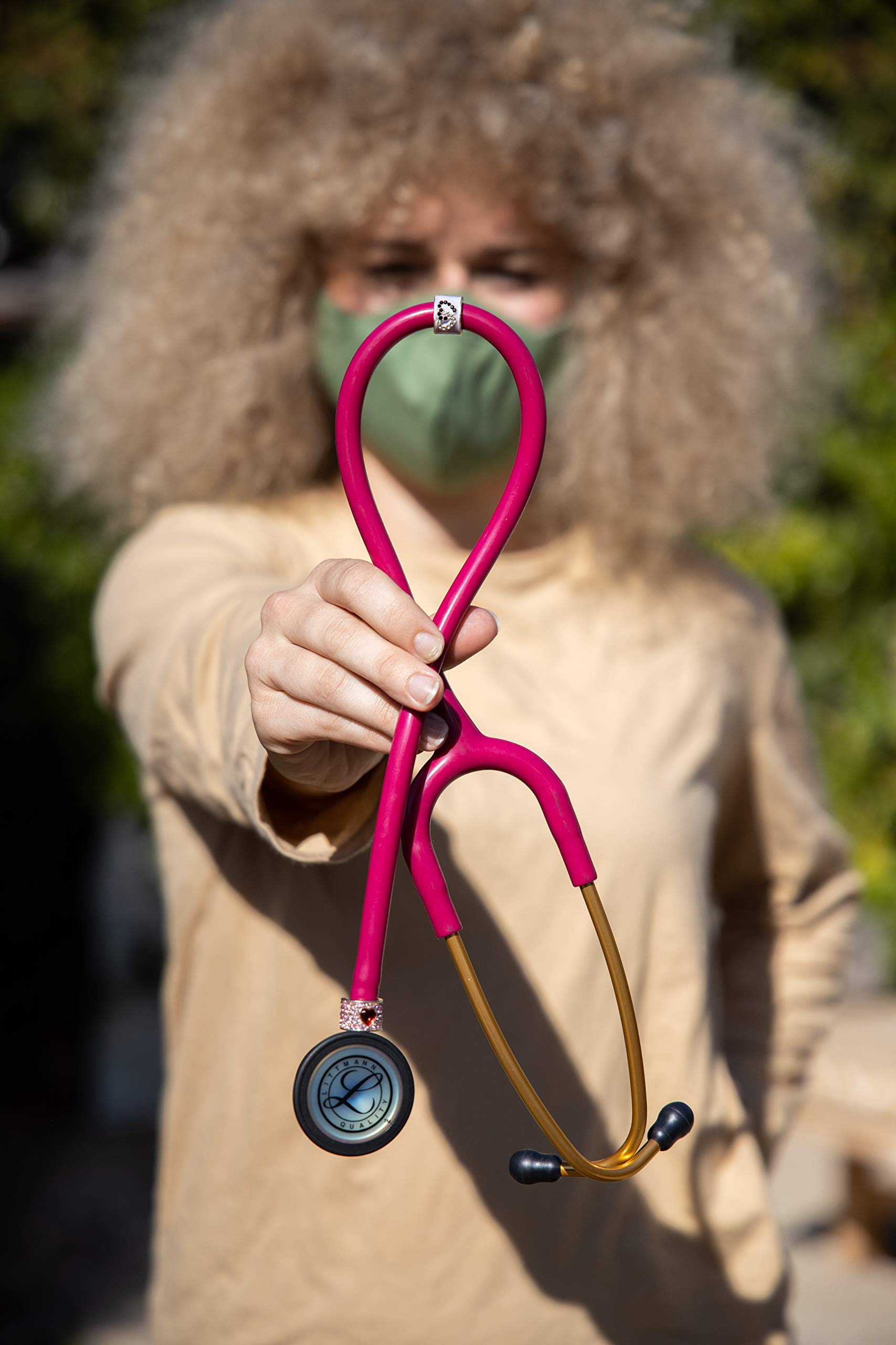 charMED Pink Leopard Stethoscope Charm - Cute Medical Jewelry for Nurses, Doctors & Healthcare Professionals | Perfect for ID Badge Reels, Scrubs & Stethoscope Decor