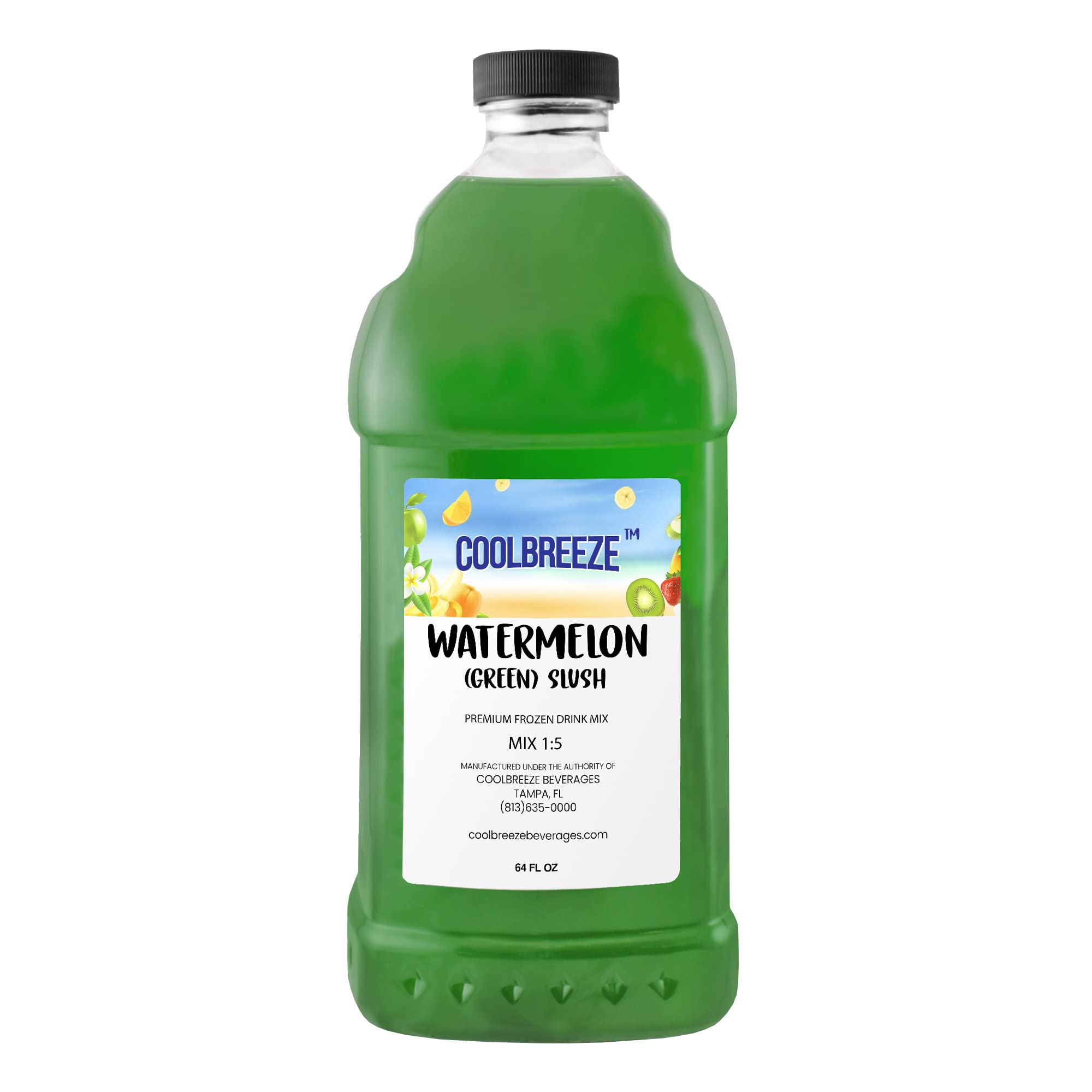 Cool Breeze Ready-to-Use Watermelon Slush Mix - 1/2 Gallon | Perfect for Summer Parties, Poolside Refreshments & Kids Treats