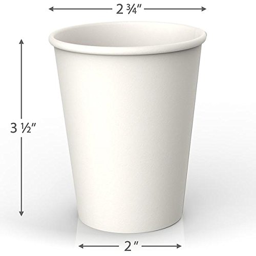 Eco-Friendly 8 oz Disposable White Paper Coffee Cups - Recyclable & Compostable Hot Drink Cups for Office, Cafe, Restaurant - Perfect for Coffee, Tea, Latte, Chai - Pack of 50 | Ideal for Daily Use, Parties & Takeout