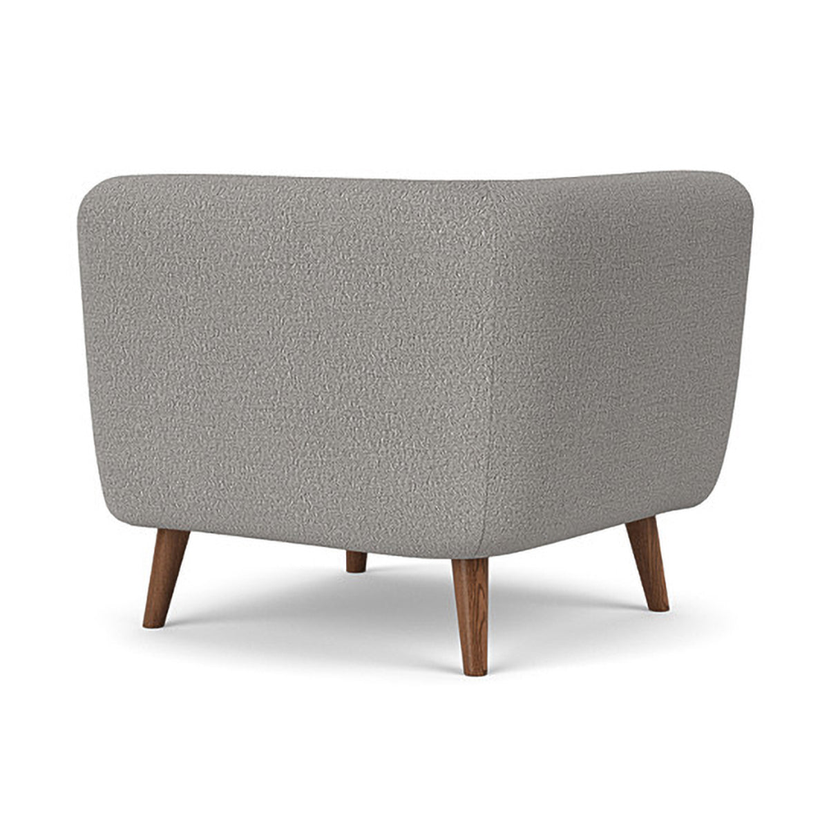Alfred Boucle Right 1 Seater Modular Sofa - Modern Accent Chair for Living Room, Bedroom & Office - Compact Single Seater Couch with Removable Cushions