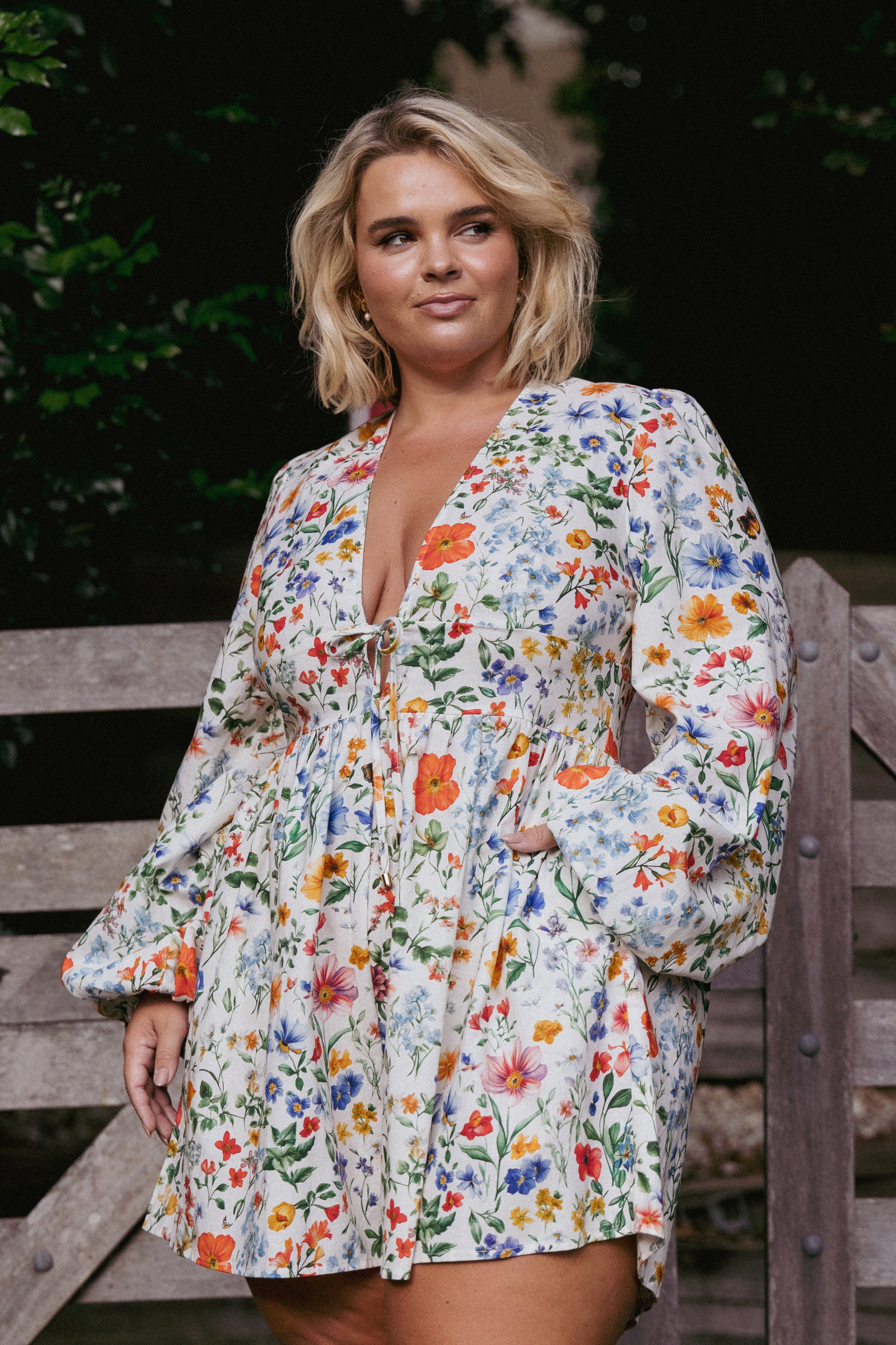 Irisa Women's Long Sleeve Floral Jumpsuit - Elegant Garden Print Romper for Spring & Summer | Perfect for Outdoor Events, Date Nights & Vacation Outfits