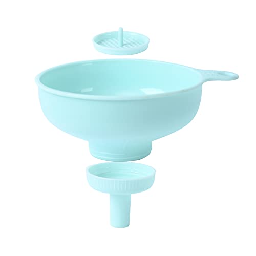 3-in-1 Multifunctional Kitchen Funnel Set with Strainer - Wide Mouth Oil Funnel for Mason Jars, Cooking, Baking & Canning | Durable & Easy to Clean