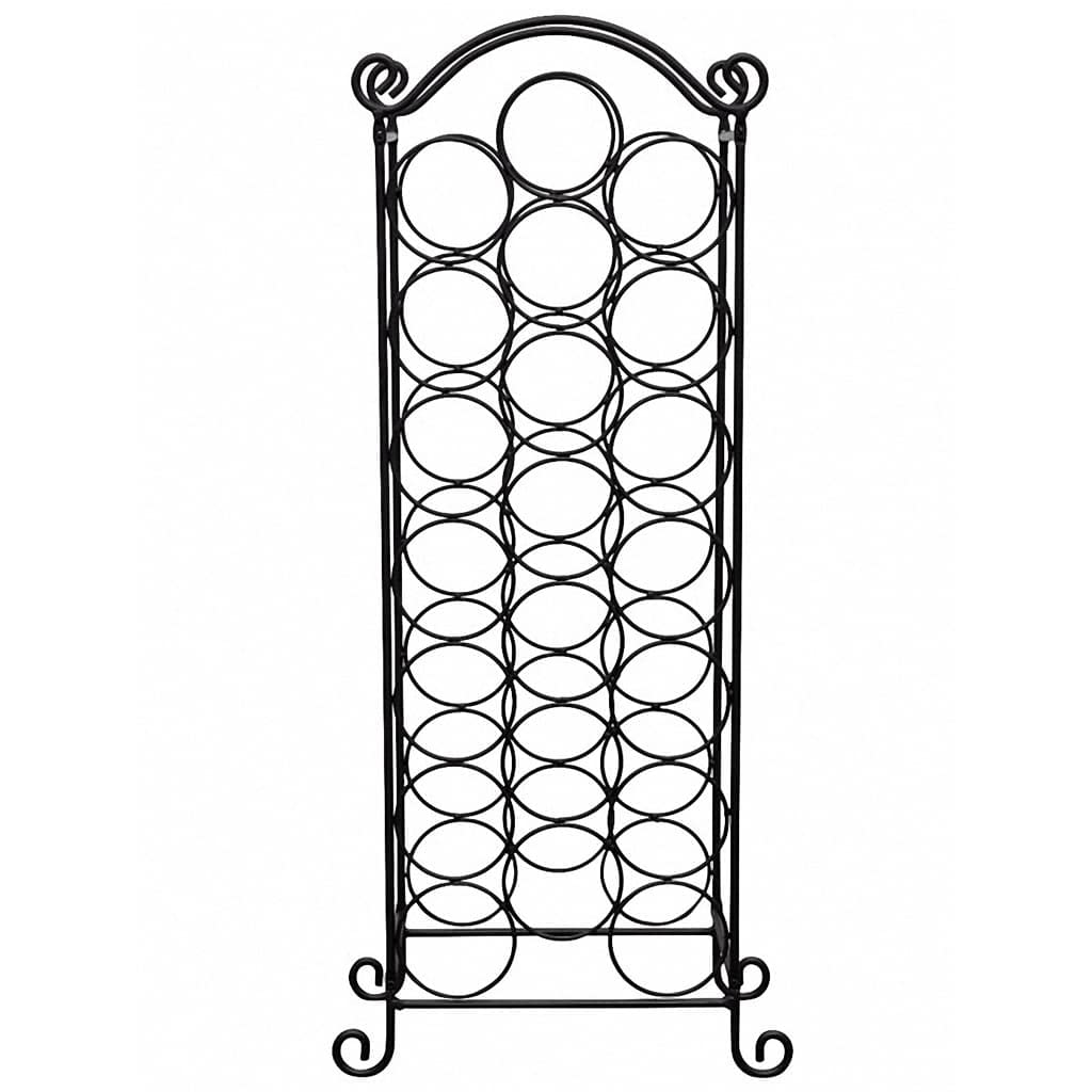 CHARMMA 21 Bottle Freestanding Metal Wine Rack - Sturdy Wine Holder & Display Shelf for Kitchen, Bar, Living Room | Perfect for Wine Storage, Liquor Cabinet & Home Decor
