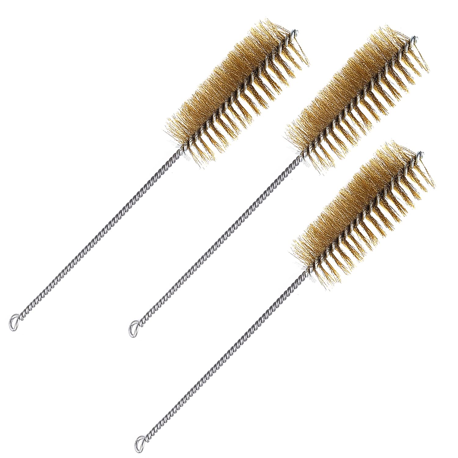 Utoolmart Copper Wire Cleaning Brush - 3pcs Spiral Power Tube Brush Set (1.6-inch Diameter, 12-inch Length) for Deep Cleaning Bottles, Tubes & Hard-to-Reach Areas | Perfect for Home, Kitchen & Laboratory Use