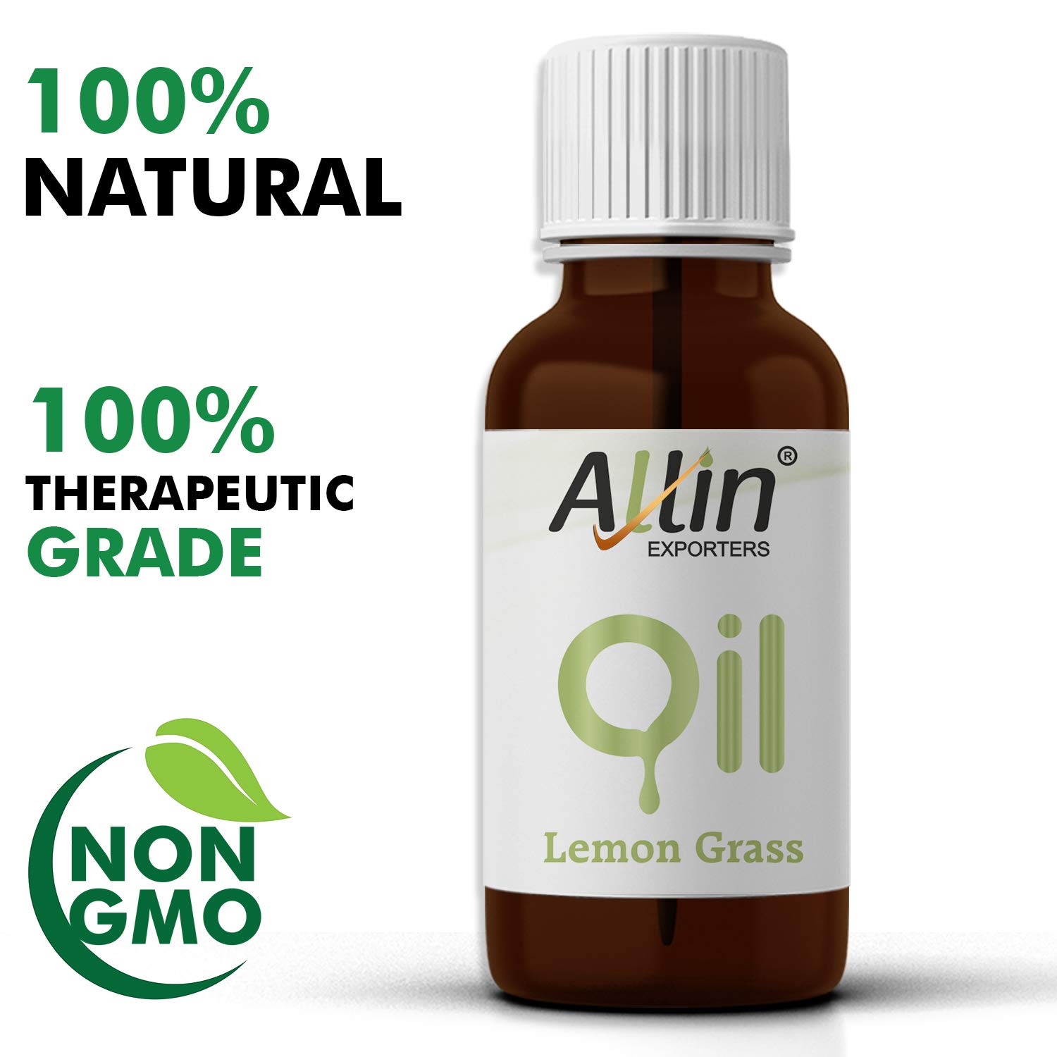 100% Pure Natural Lemongrass Essential Oil - Therapeutic Grade for Skin, Face & Hair Care - Aromatherapy Diffuser Oil - Perfect for DIY Bath Soap, Candles & Massage (30ml) - Relaxing Spa & Home Fragrance Solution