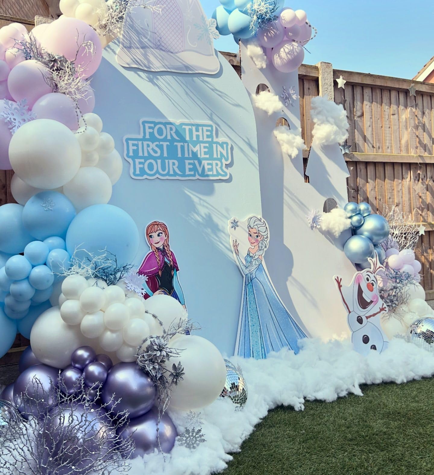 50pcs Frozen Themed Balloons - 12 Inch Purple Blue White & Silver Snowflake Balloons for Birthday Party, Baby Shower, Winter Wedding Decorations | Disney Frozen Party Supplies, Ice Princess Theme Decor, Christmas Celebration