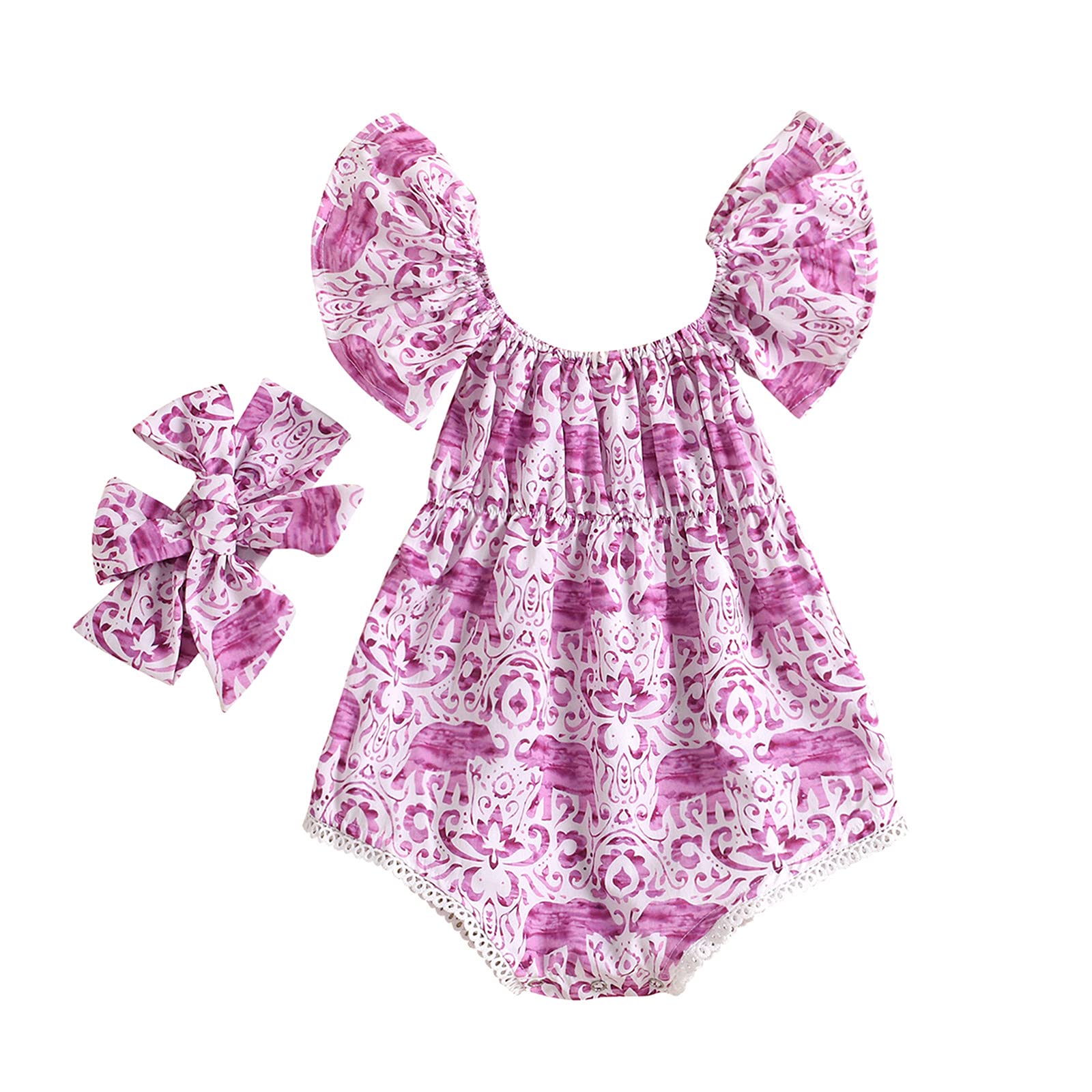 Baby Girl Clothes 2-Piece Cotton Outfit Set - Round Neck Casual Tops & Bottoms | Size 8 Toddler Girls Clothing for Playdates, Birthday Gifts & Everyday Wear