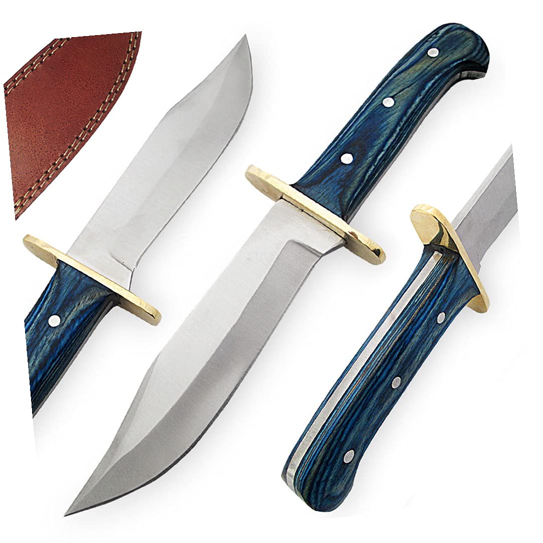 Survival Steel Full Tang Fixed Blade Hunting Knife - High Carbon Stainless Steel with Deep Tide Finish | Perfect for Outdoor Camping, Bushcraft & Emergency Preparedness