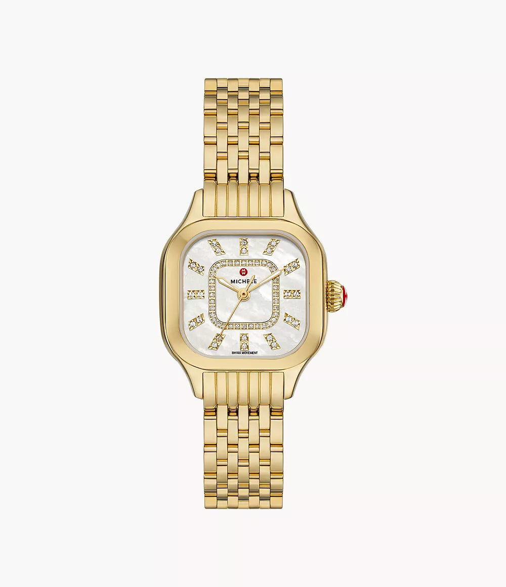 18K Gold Plated Diamond Dial Women's Watch - Elegant Luxury Timepiece for Women | Perfect for Formal Events, Parties & Everyday Wear