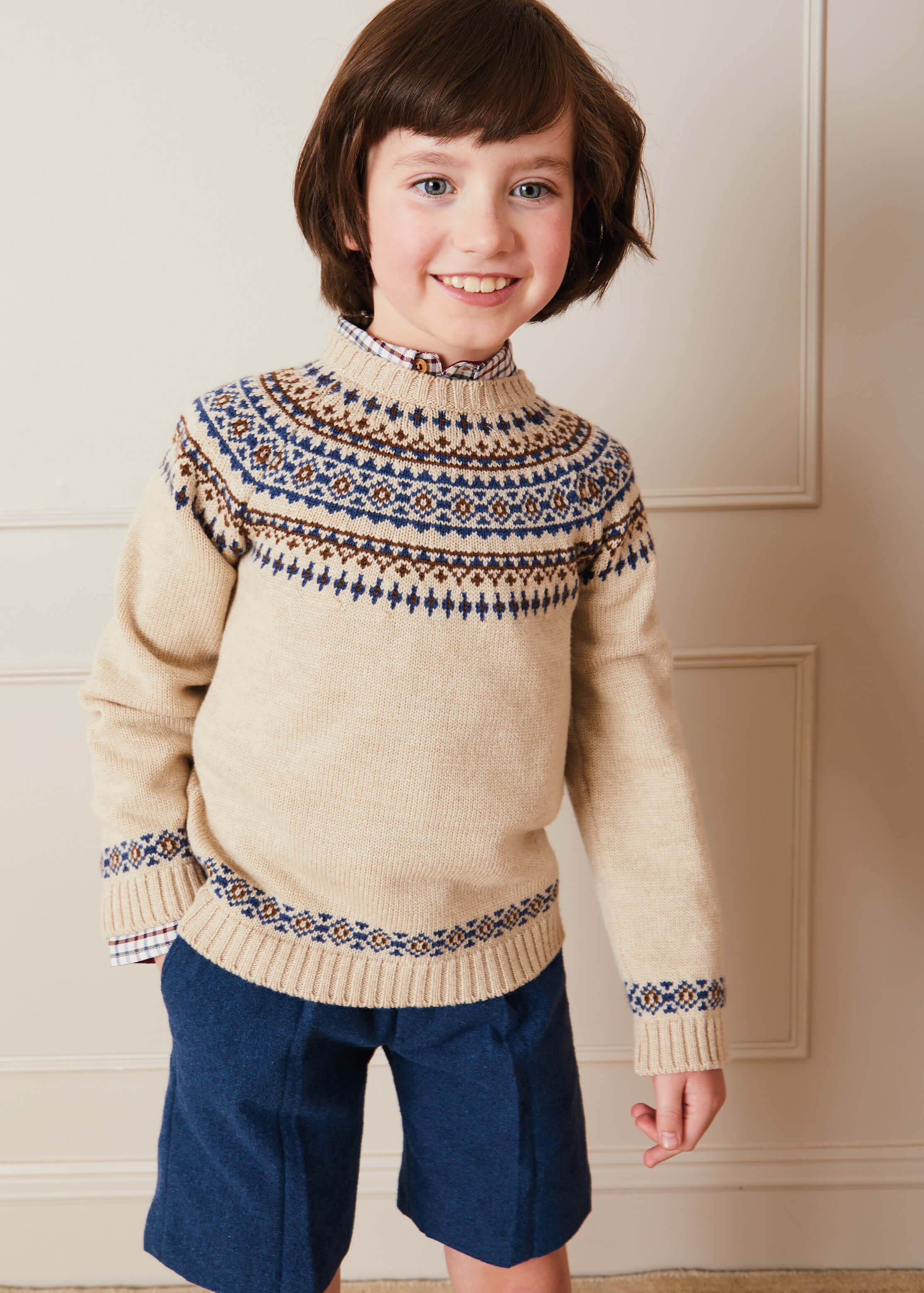 Blue Wool Shorts for Kids (4-10 Years) - Comfortable & Durable for Outdoor Play, School, and Casual Wear