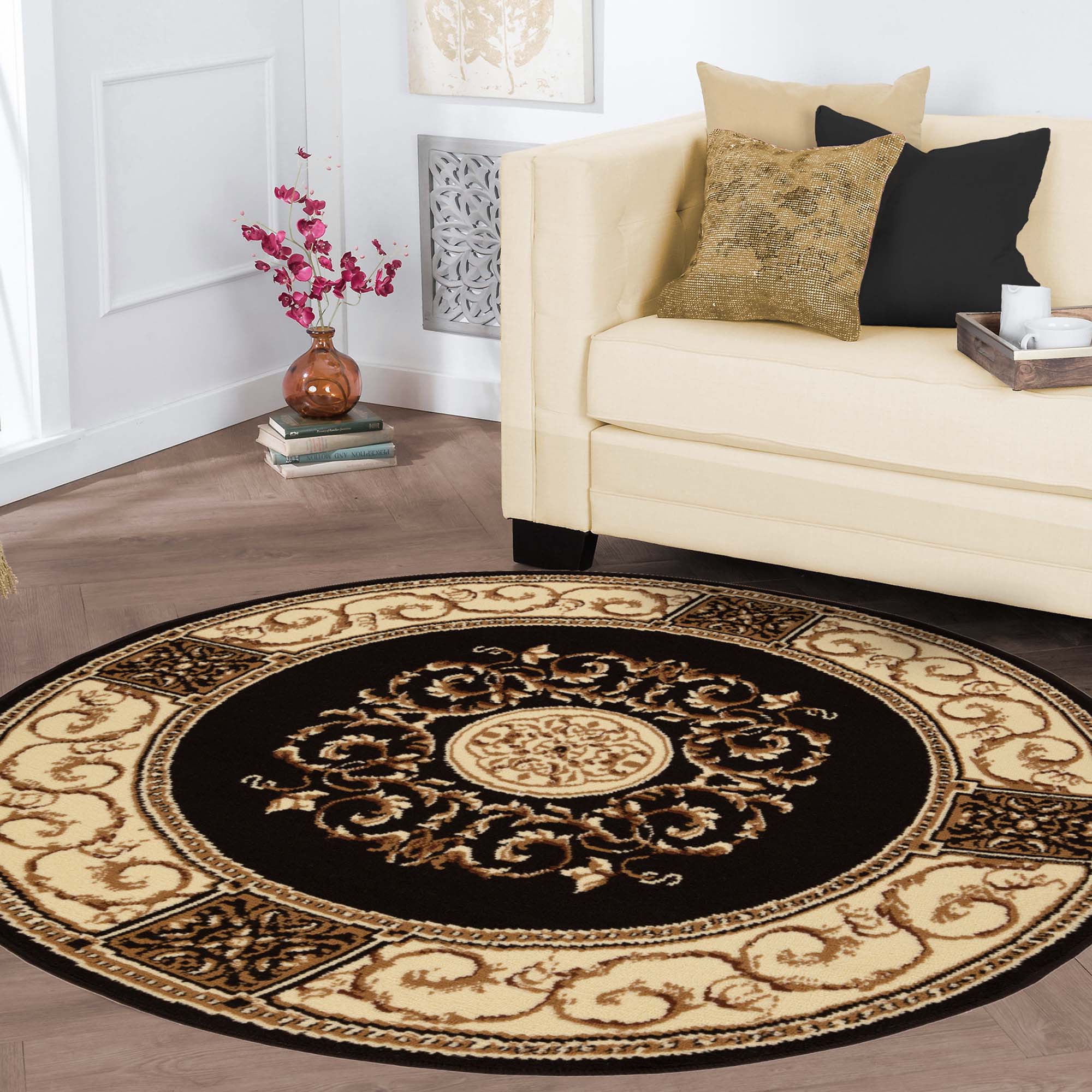 Large Medallion Modern Bohemian Indoor Area Rug or Runner - Perfect for Living Room, Bedroom, and Hallway Decor