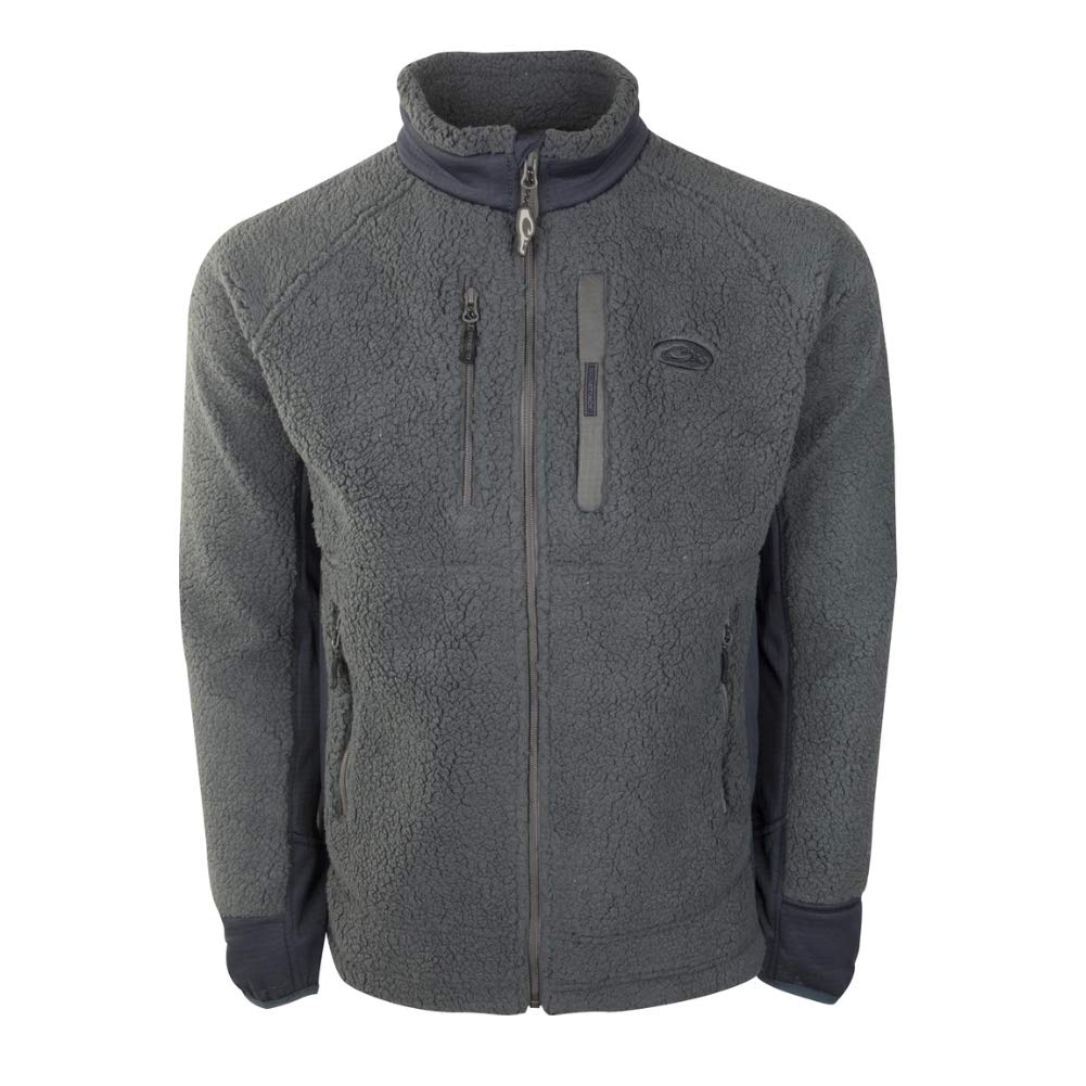 Drake Waterfowl Men's Sherpa Fleece Jacket - Warm Winter Coat for Hunting & Outdoor Activities
