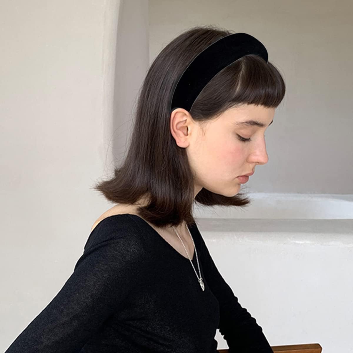 WAHHSON Women's Headbands - Satin Silk Hair Bands with Frill Trim for Girls & Women | Elegant Hair Accessories for Work, Parties, Weddings & Everyday Wear