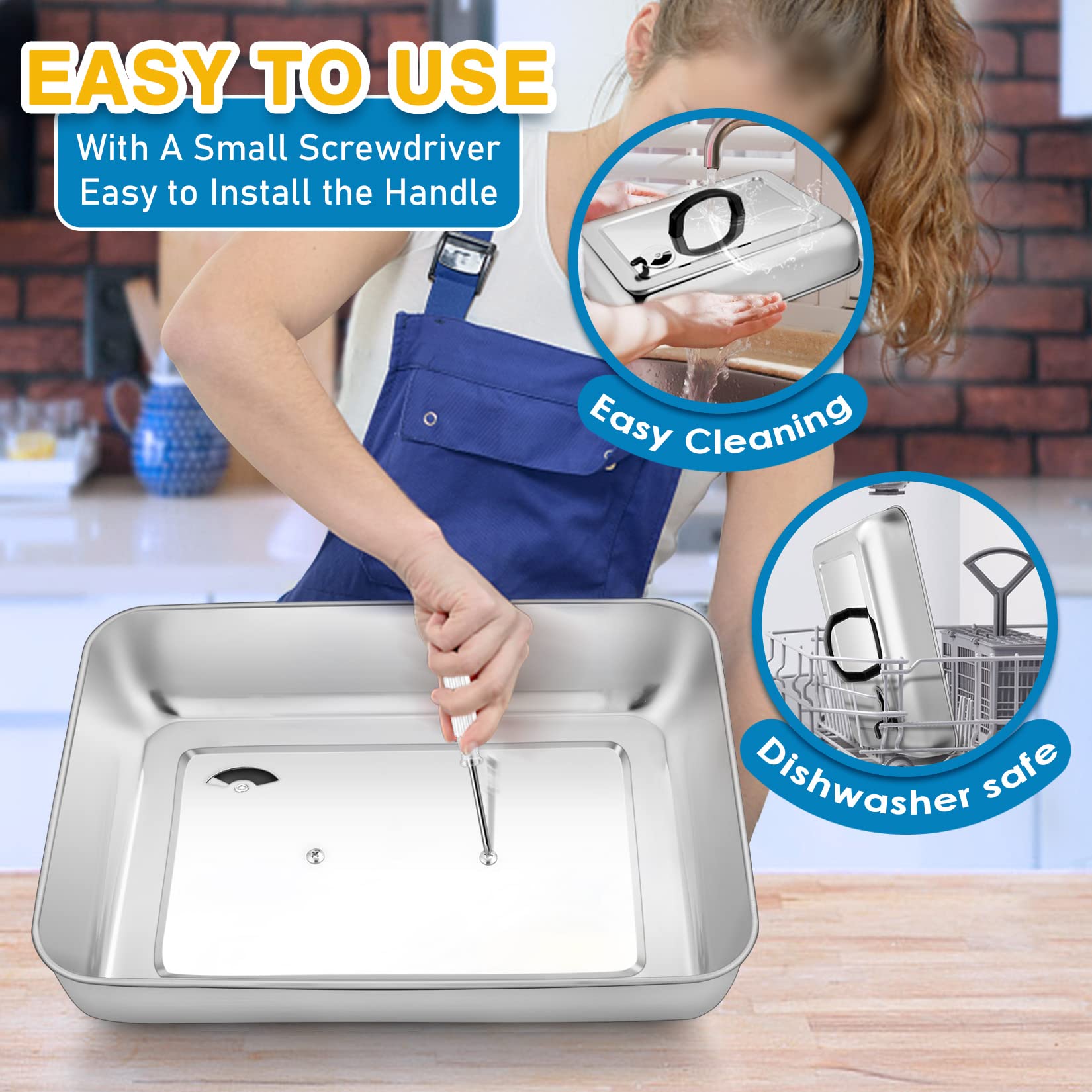 Joyfair 13 x 9.8 Inch Stainless Steel Basting Cover & Cheese Melt Dome for Flat Top Griddle - Heat-Resistant Handle, Dishwasher Safe with Vent - Perfect for Outdoor BBQ, Indoor Cooking, and Restaurant Use
