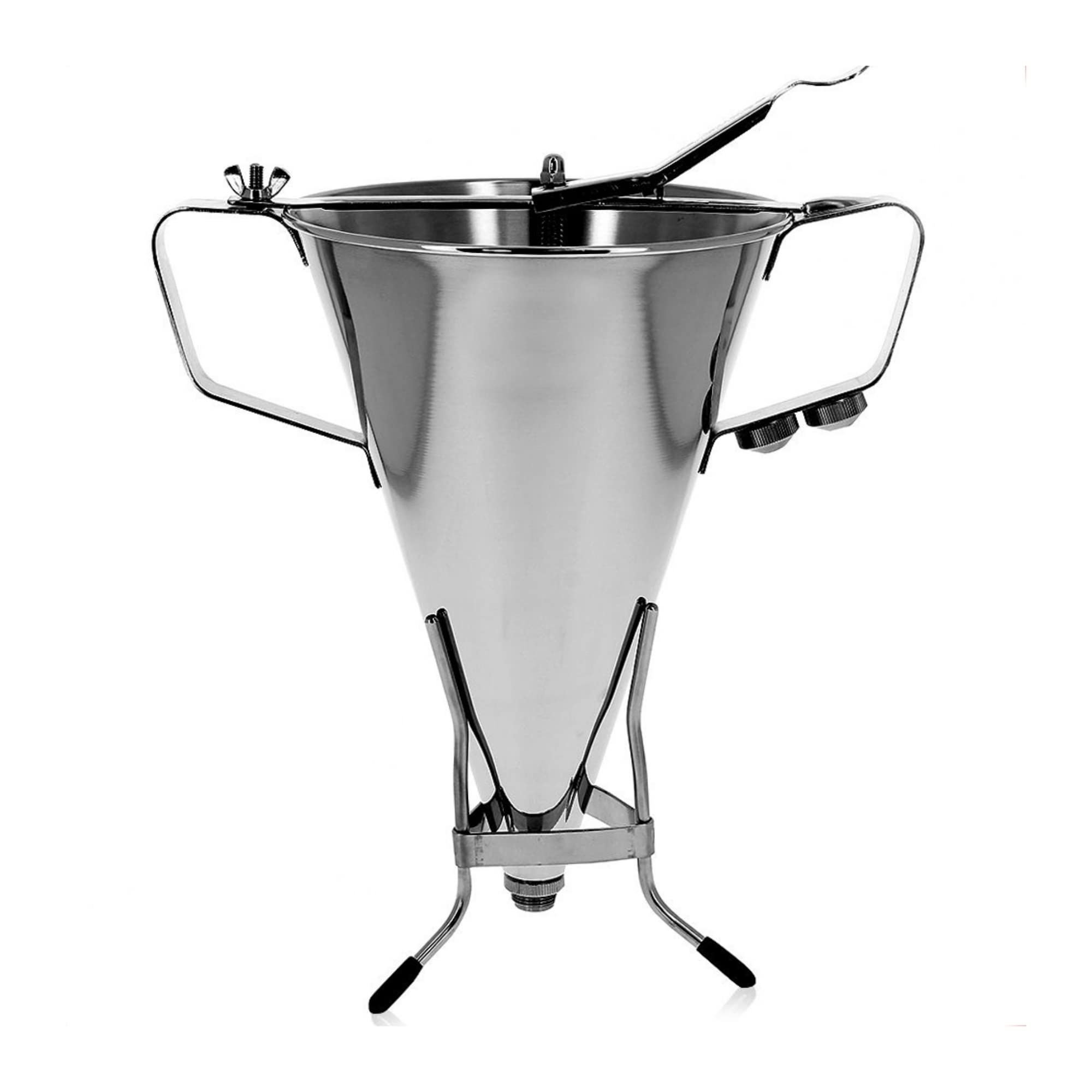 de Buyer KWIK MAX 3.5 qt Stainless Steel Kitchen Funnel - Leak-Proof Piston Design for Liquids & Semi-Liquids - Dishwasher Safe French-Made - Perfect for Canning, Baking, Oil Pouring & DIY Cosmetics