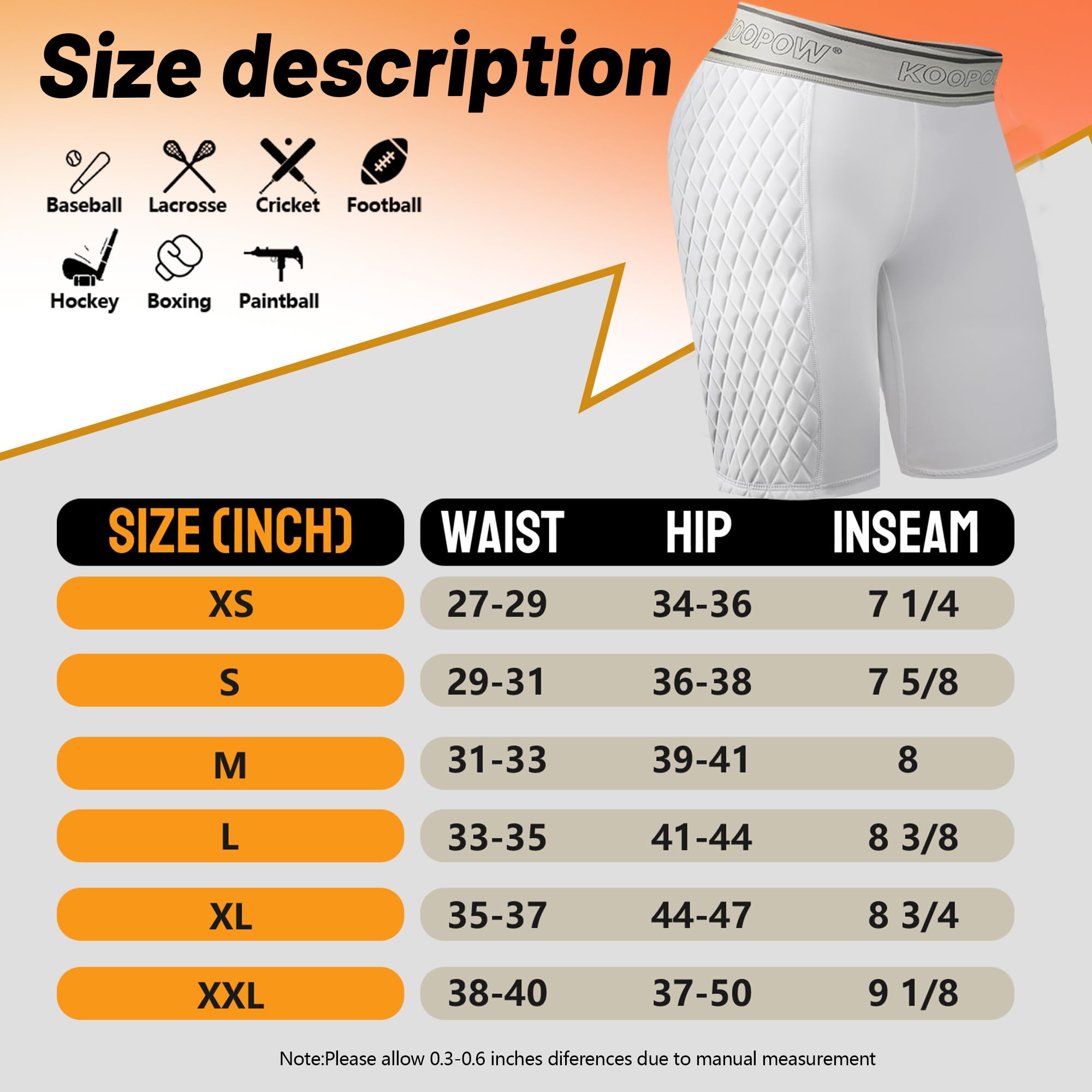 KOOPOW Women's Sliding Shorts with Padded Protection - Softball Compression Shorts with Built-in Slider Pads for Comfort & Safety - Perfect for Softball, Baseball, and Volleyball Practice