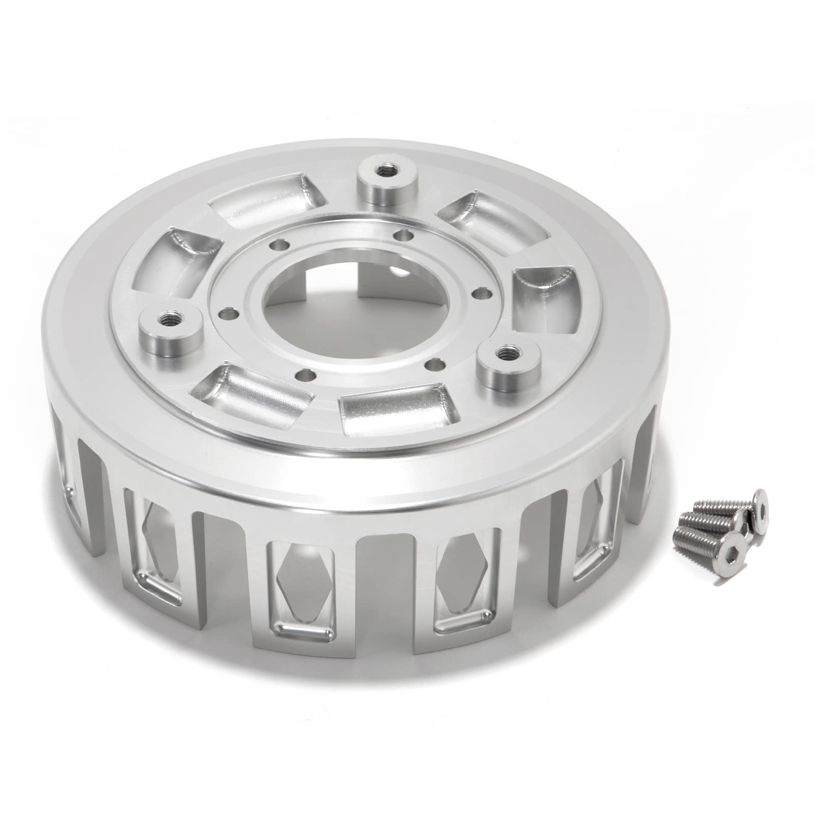 Suzuki LTZ 400 Clutch Basket Kit 2003-2014 - Includes Friction Plates, Steel Plates & Springs (Silver) - Perfect for ATV Clutch Repair & Off-Road Performance Upgrades