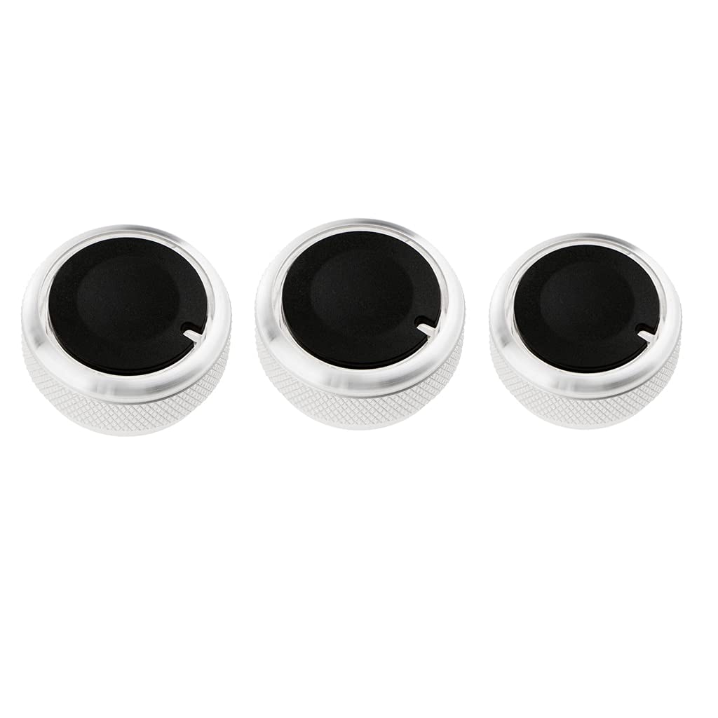3-Piece Air Conditioner Knob Control Switch Set for Toyota Vela, Vitz, Vios - Blue Replacement AC Control Knobs | Car Interior Upgrade & Climate Control Enhancement