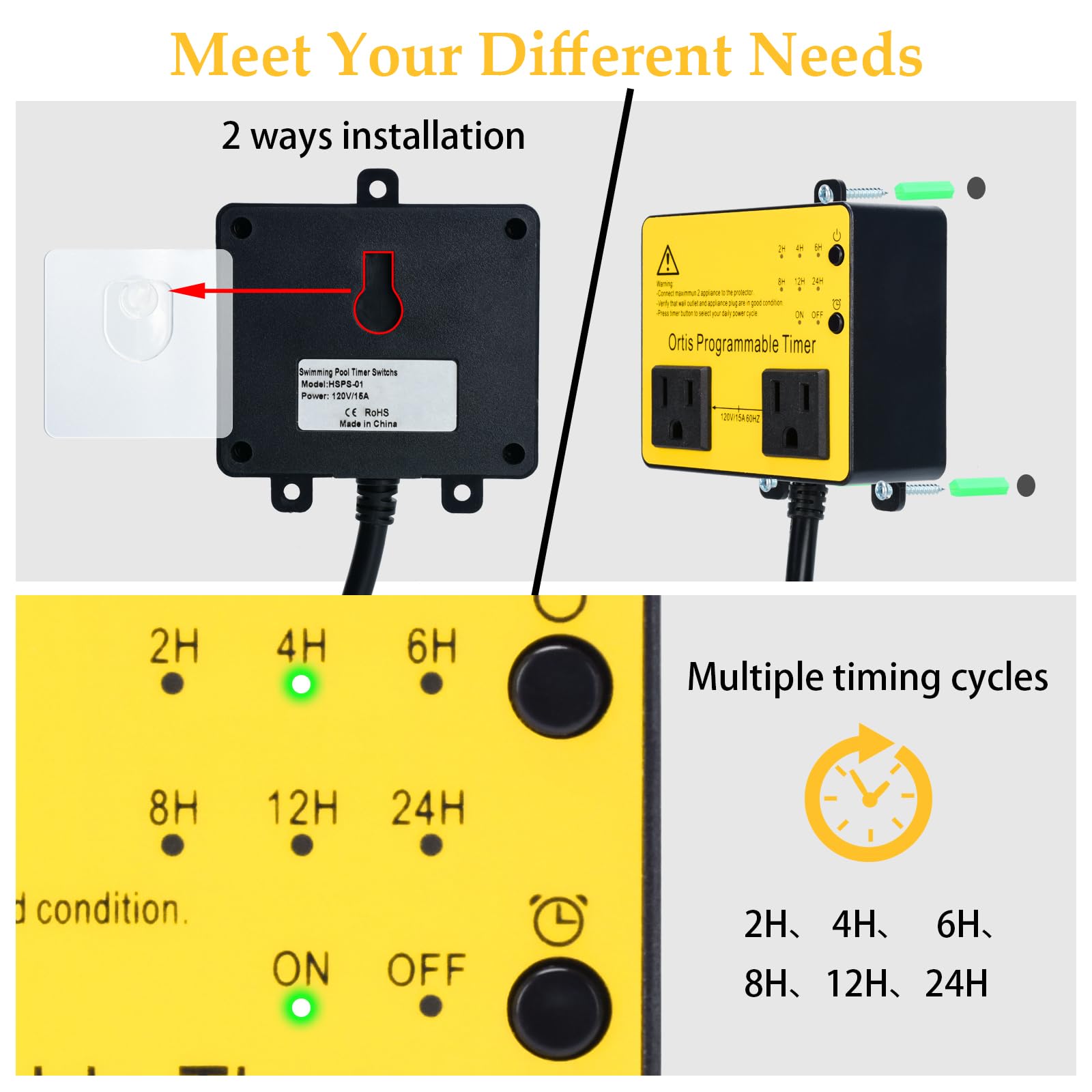 Ortis Smart Above Ground Pool Timer - One-Button Operation for Swimming Pools, Filters, Pumps & Landscape Lights | Automatic Control for Energy Savings & Convenient Pool Maintenance