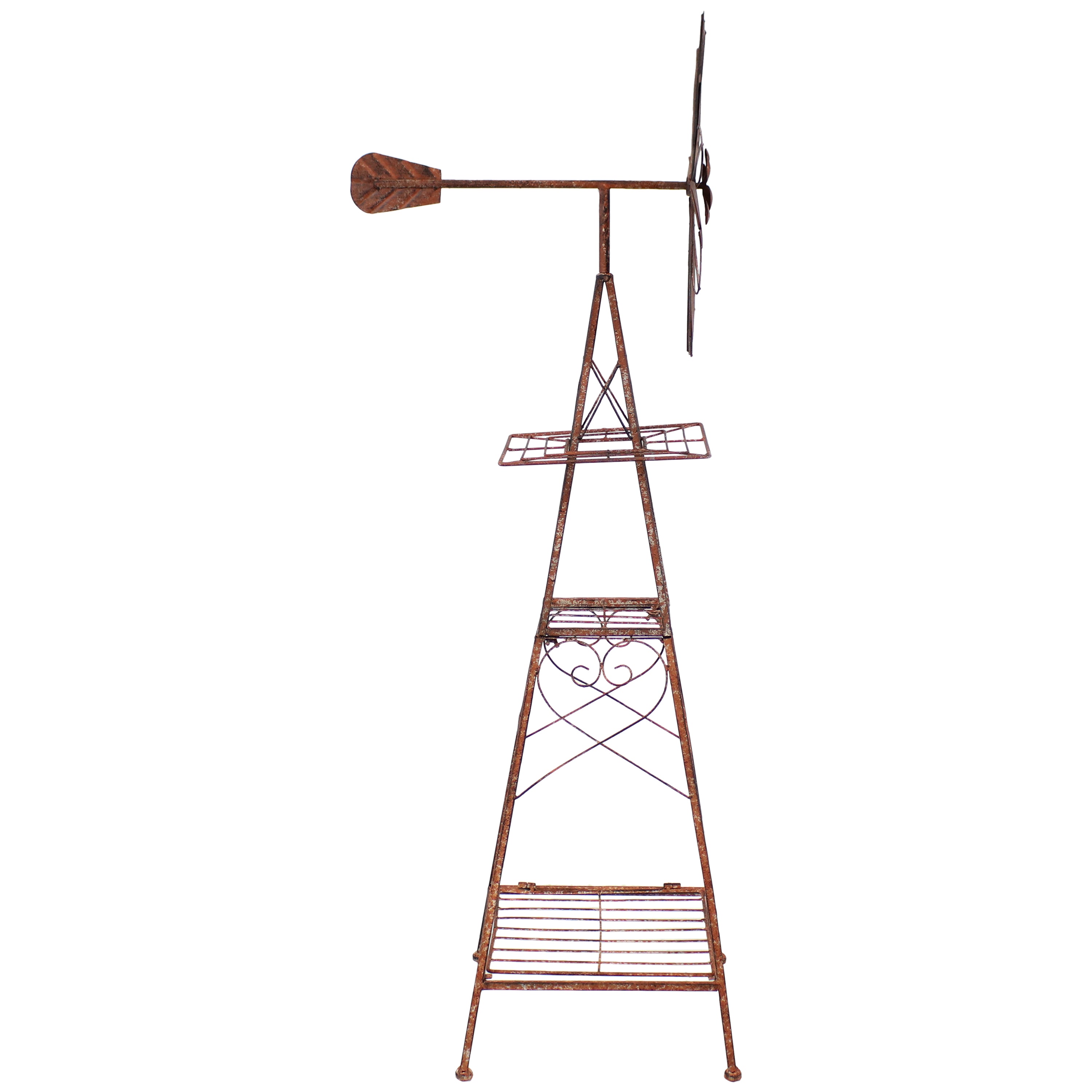 Rustic Metal Windmill Garden Statue - 51