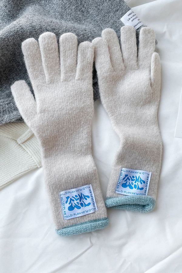 Solid Color Macaron Warm Knitted Touchscreen Gloves for Women - Soft Winter Gloves for Phone Use, Driving, and Outdoor Activities