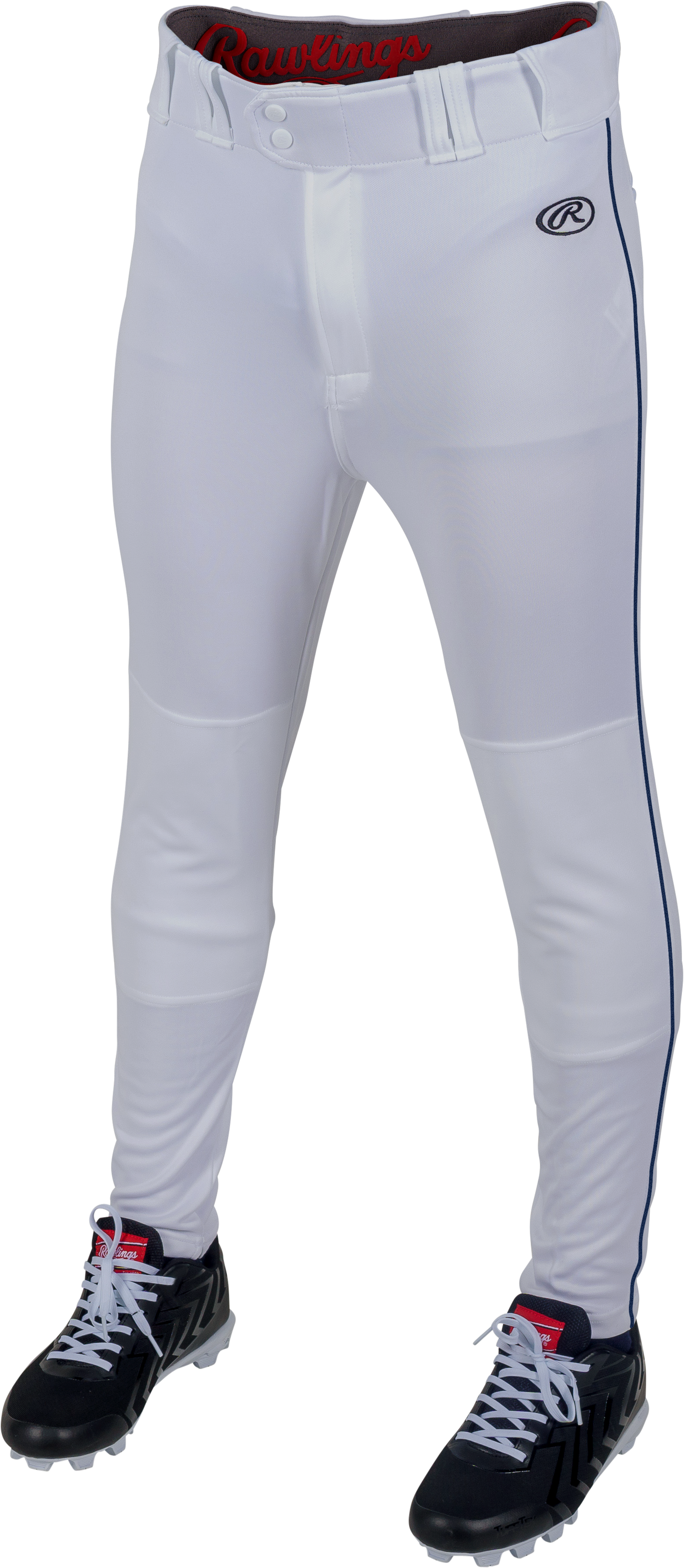 **Rawlings Launch Jogger Adult Baseball Pants with Piping - Comfortable & Durable for Training, Games & Practice**