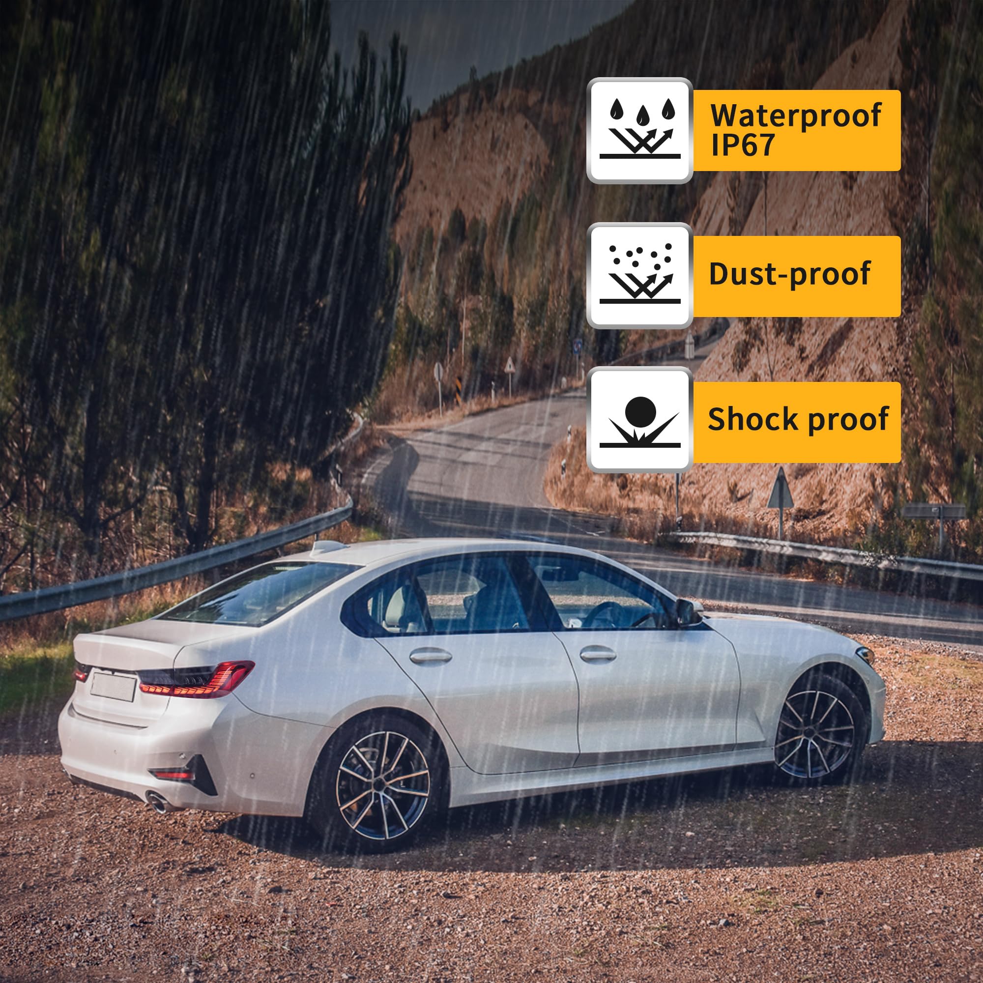 VLAND LED Tail Lights for 2019-2024 BMW 3 Series G20 Sedan - Red Sequential Turn Signals with 3D Animation - Driver & Passenger Side - Perfect for Night Driving & Car Customization