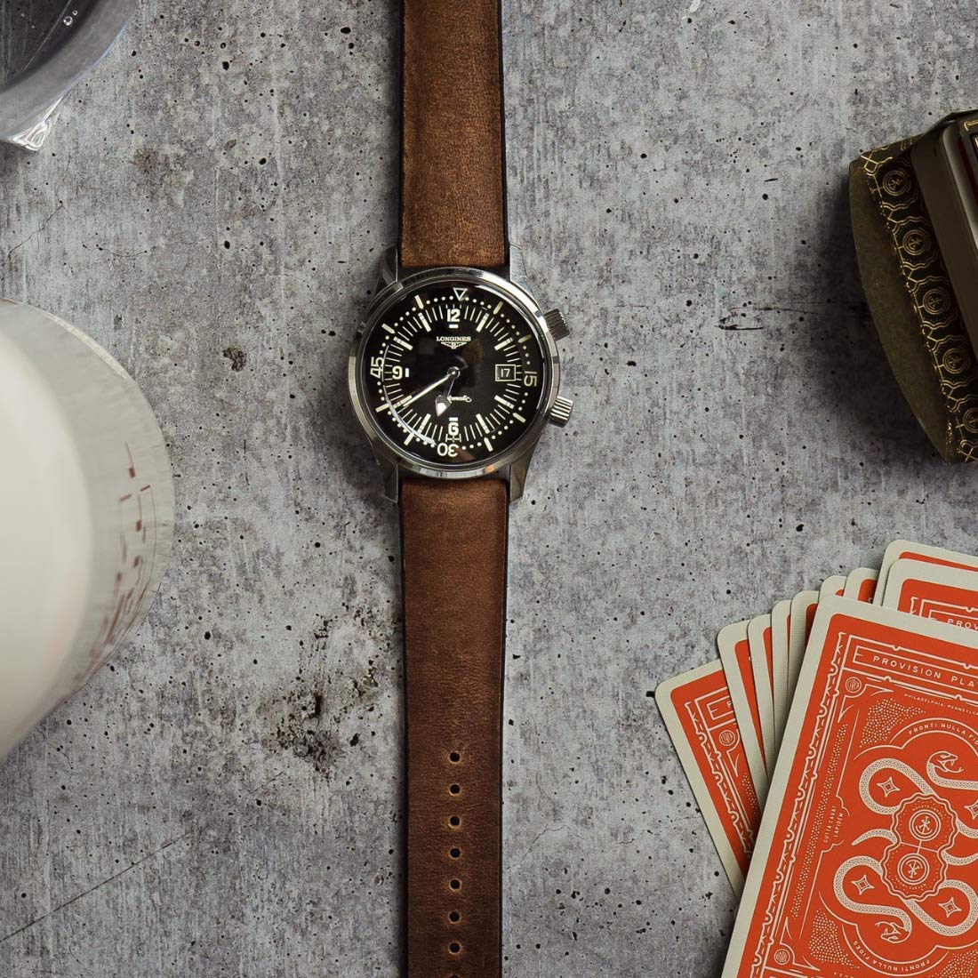 BARTON Leather Rubber Hybrid Watch Straps - Quick Release 18-22mm for Outdoor & Casual Wear