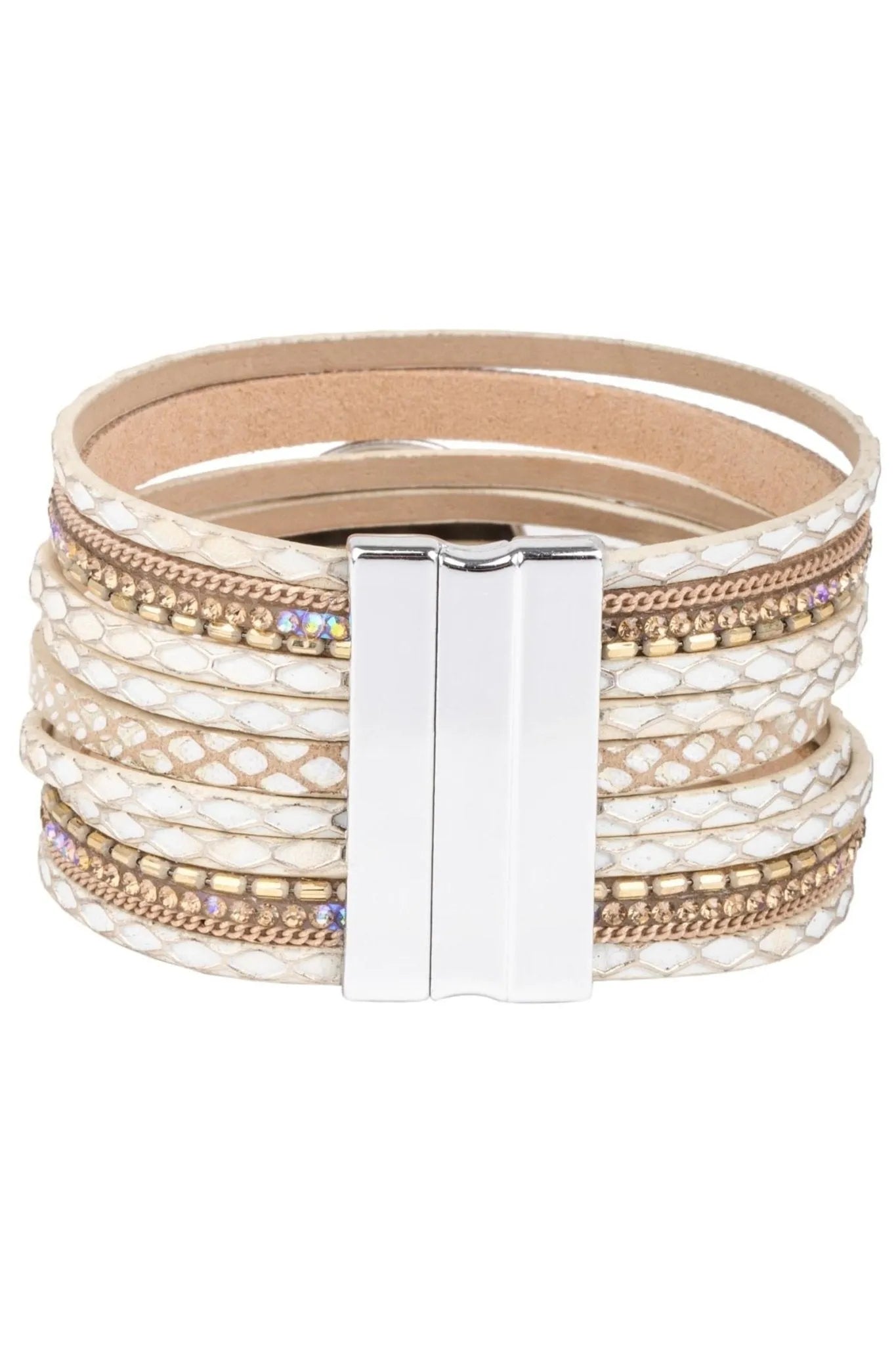Stylish Optical Leather Bracelet for Men & Women - Trendy Adjustable Wristband for Fashion, Gifts & Everyday Wear