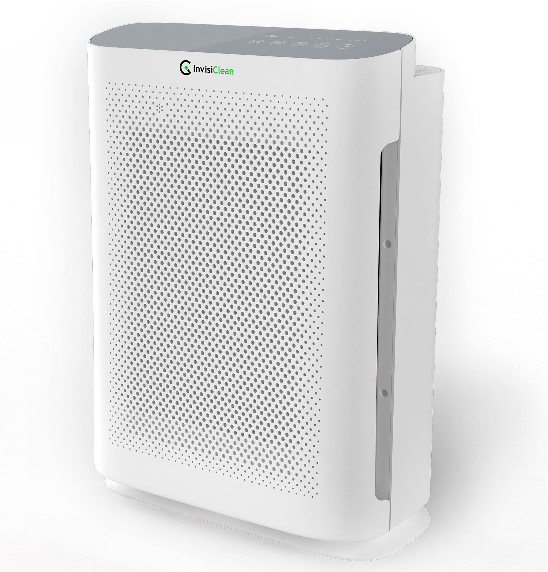 InvisiClean Aura II Air Purifier for Home - 4-in-1 H13 True HEPA Filter with Ionizer, Activated Carbon & UV Light - Eliminates Allergens, Pet Dander & Odors in Large Rooms & Bedrooms - Perfect for Allergy Sufferers & Pet Owners