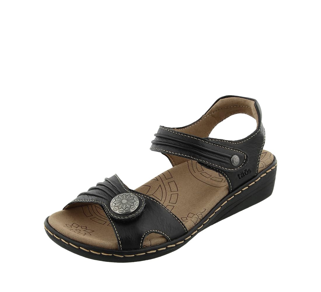 Taos Women's Escape Sandal - Comfortable Leather Straps & Cushioned Footbed - Perfect for Summer, Travel & Casual Wear