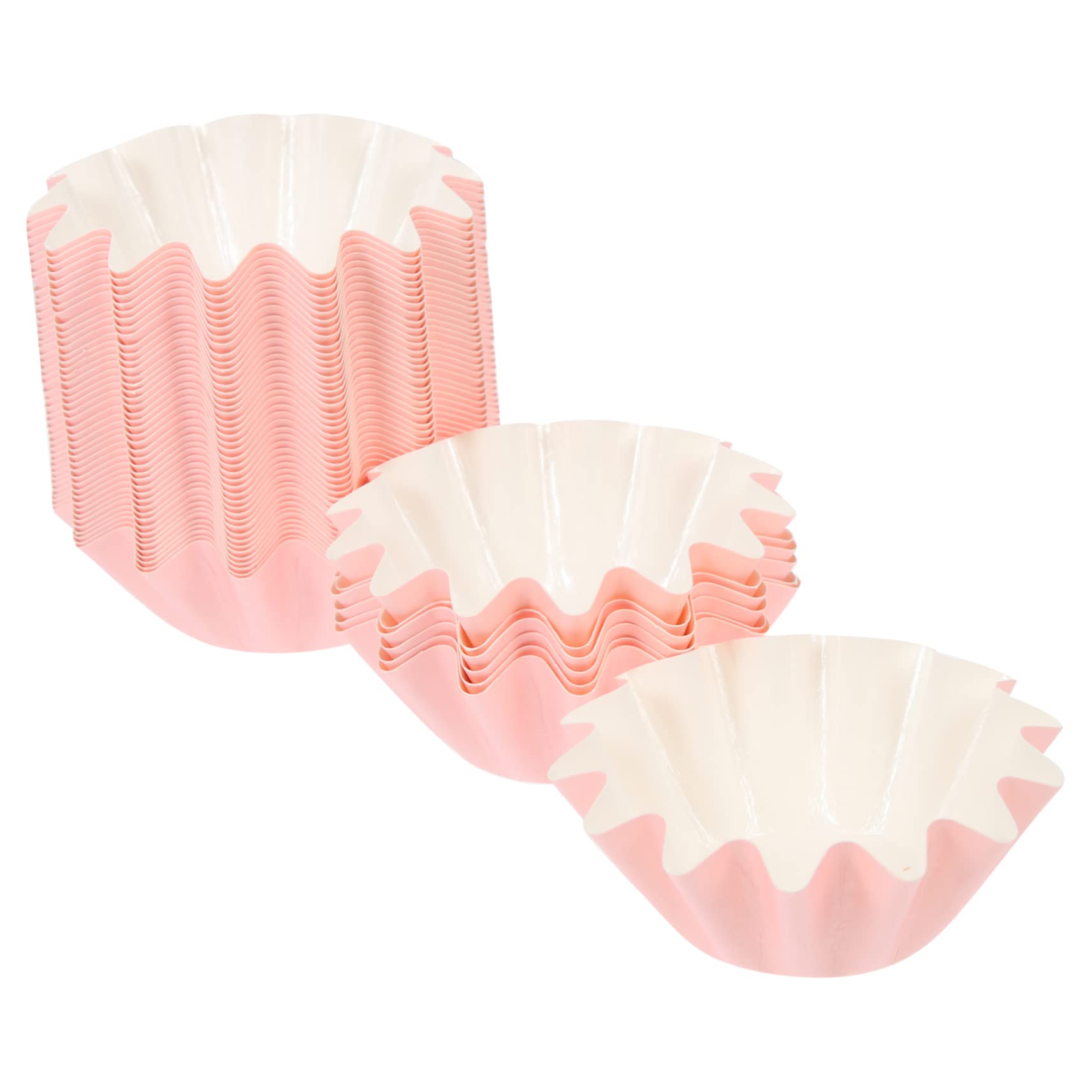 100-Pack Mini Baking Cups | Wavy Cupcake Liners, Muffin Wrappers & Truffle Dishes | Decorative Parchment Paper for Baking, Cake Decorating & Party Serving (Perfect for Birthdays, Weddings & Holiday Desserts)