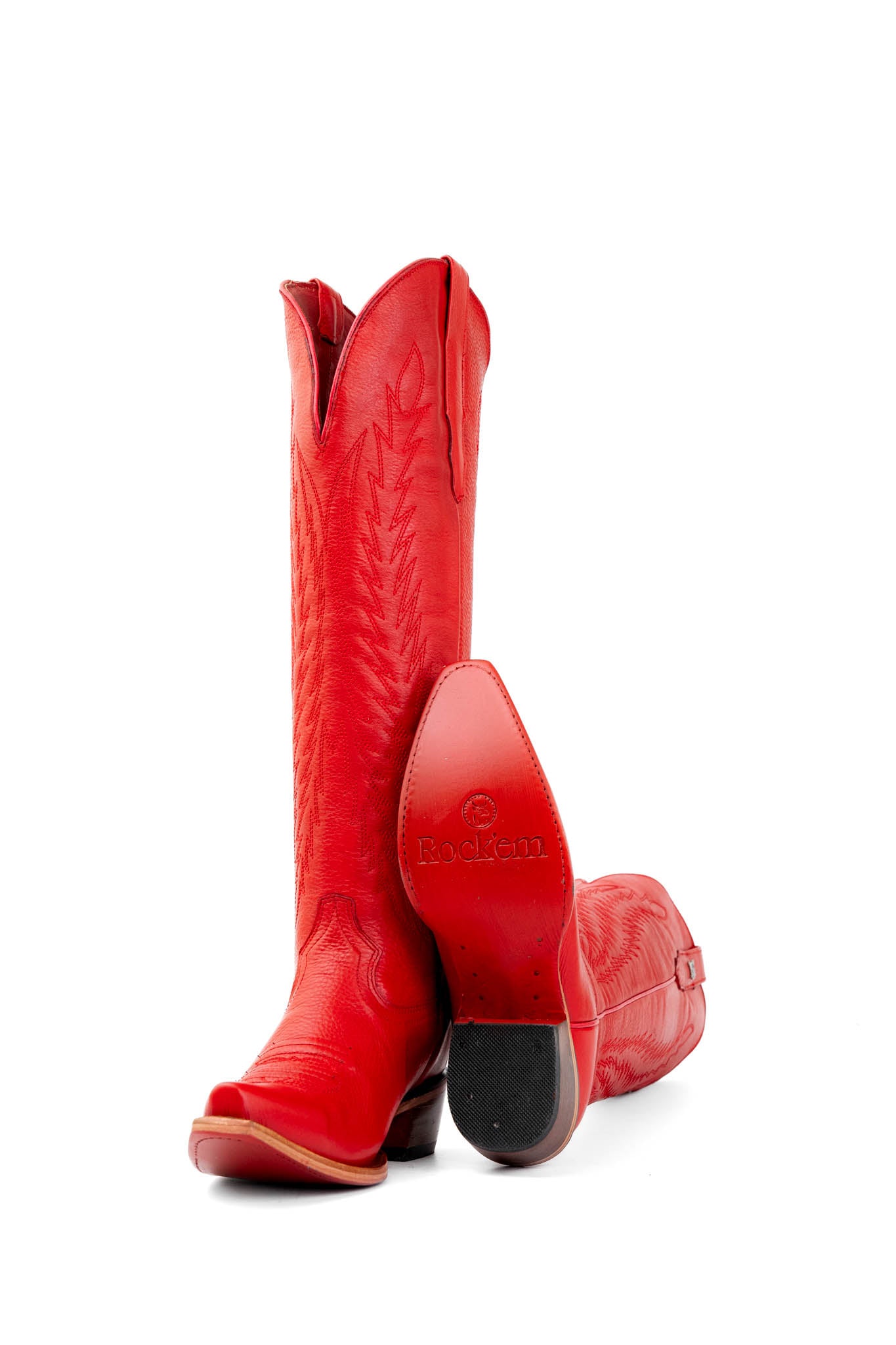 Valentina Women's Tall Red Bottom Snip Toe Cowgirl Boots - Western Fashion for Country Dancing & Rodeo Events