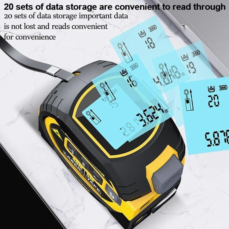 2025 New 3-in-1 Digital Tape Measure with LED Display - The Almighty Ruler by Almighty Tools (Blue, 2-Pack) - Perfect for Construction, DIY Projects & Home Improvement