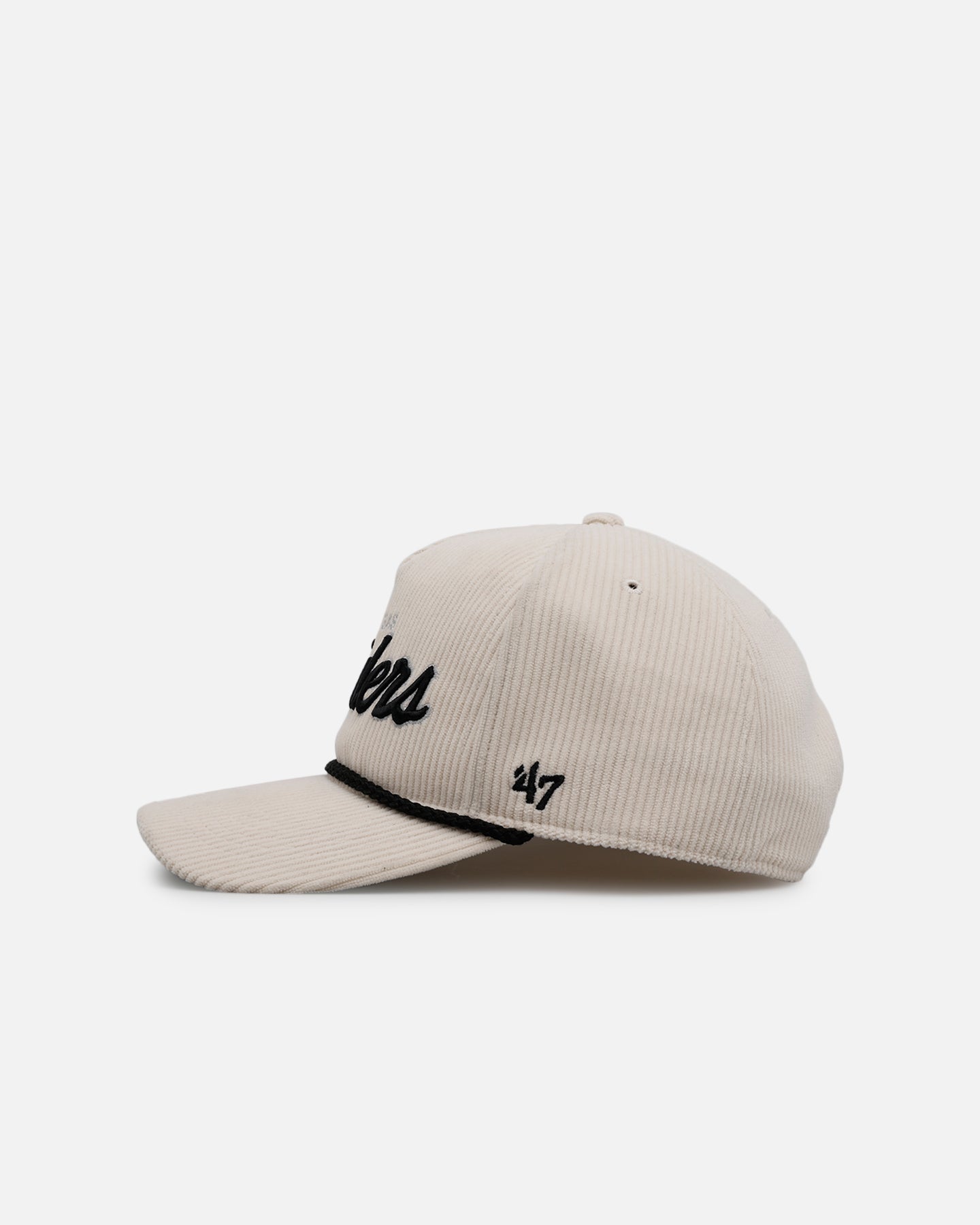 47 Brand Las Vegas Raiders 'Natural Script' Premium Corduroy Snapback Hat - Official NFL Licensed Adjustable Cap for Men & Women - Perfect for Game Day, Sports Events & Casual Wear