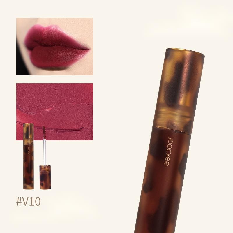 JOOCYEE Tortoise Shell Liquid Lipstick - Long Lasting Matte Lipstick, Vegan & Cruelty-Free, Hydrating Lip Gloss - Perfect for Everyday Wear, Date Night & Special Occasions