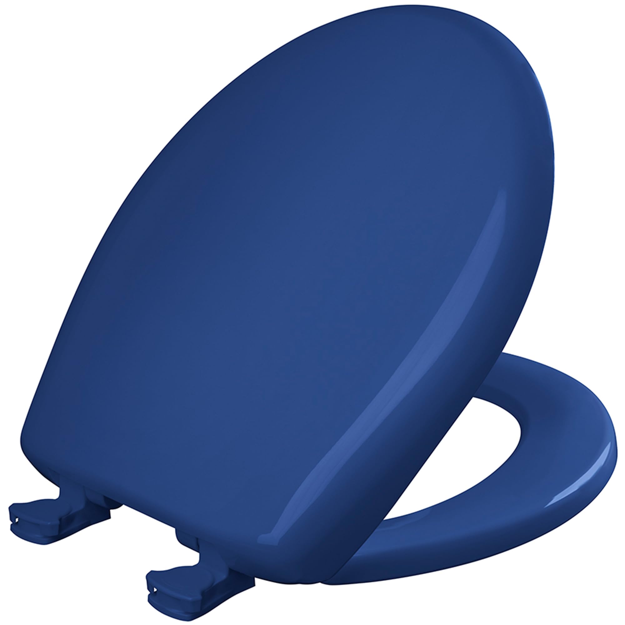 Bemis Classic Colors Slow Close Toilet Seat - Easy Clean Hinges & Durable Plastic Round Toilet Seat in Colonial Blue | Perfect for Bathroom Upgrades & Home Renovations